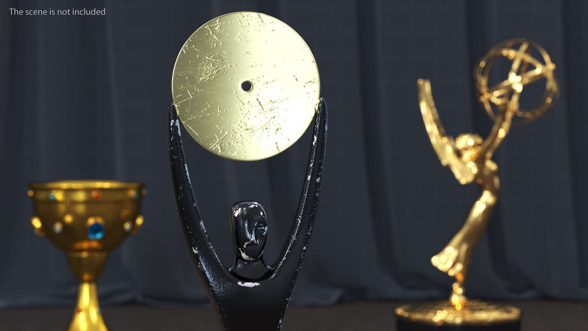 3D Rock and Roll Hall of Fame Trophy Crushed