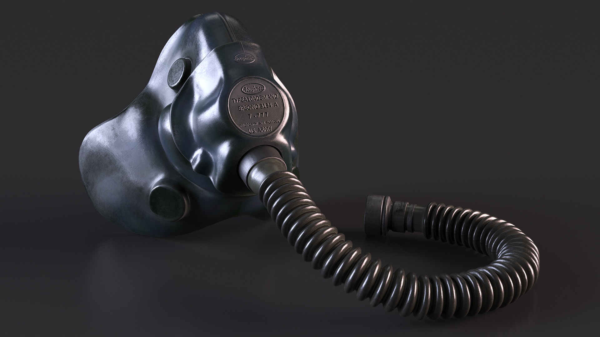 3D model Vintage Pilot Oxygen Mask