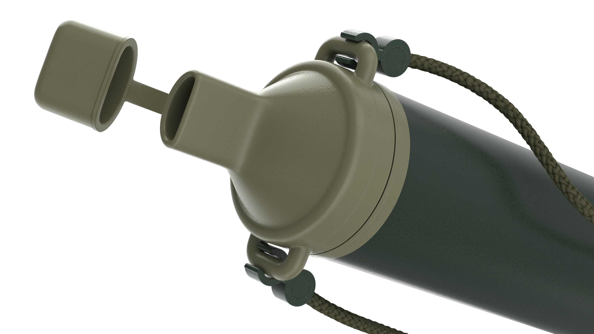 3D LifeStraw Water Filter Green Open model