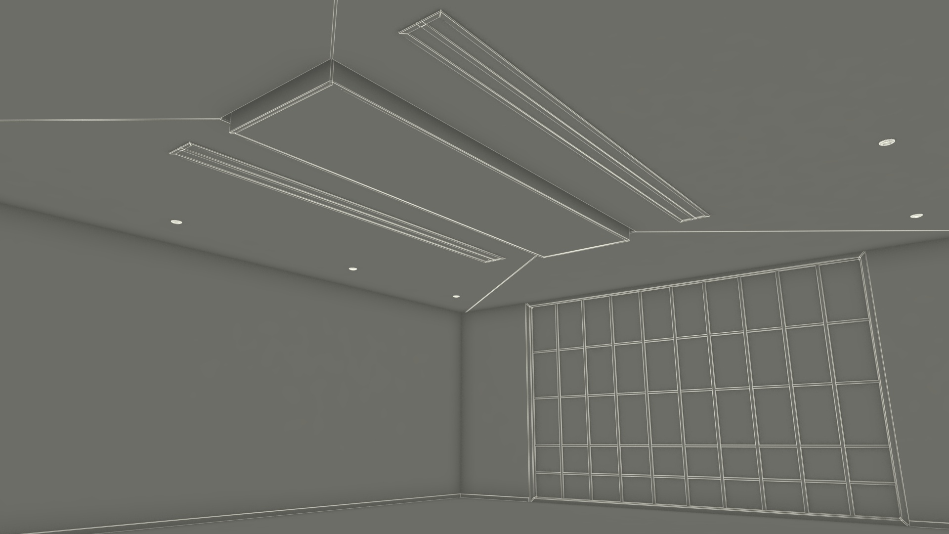Empty Large Meeting Room 3D model