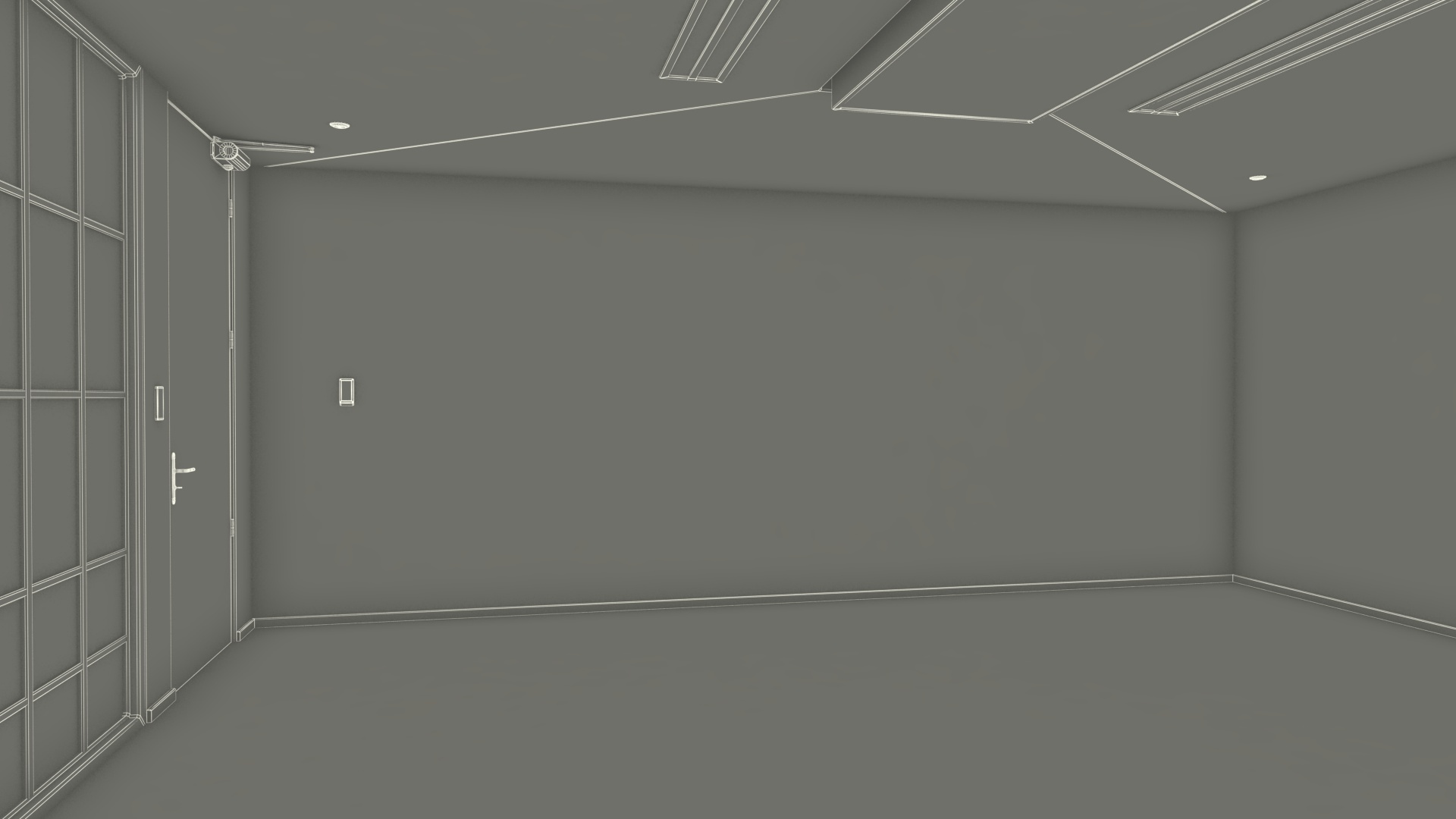 Empty Large Meeting Room 3D model
