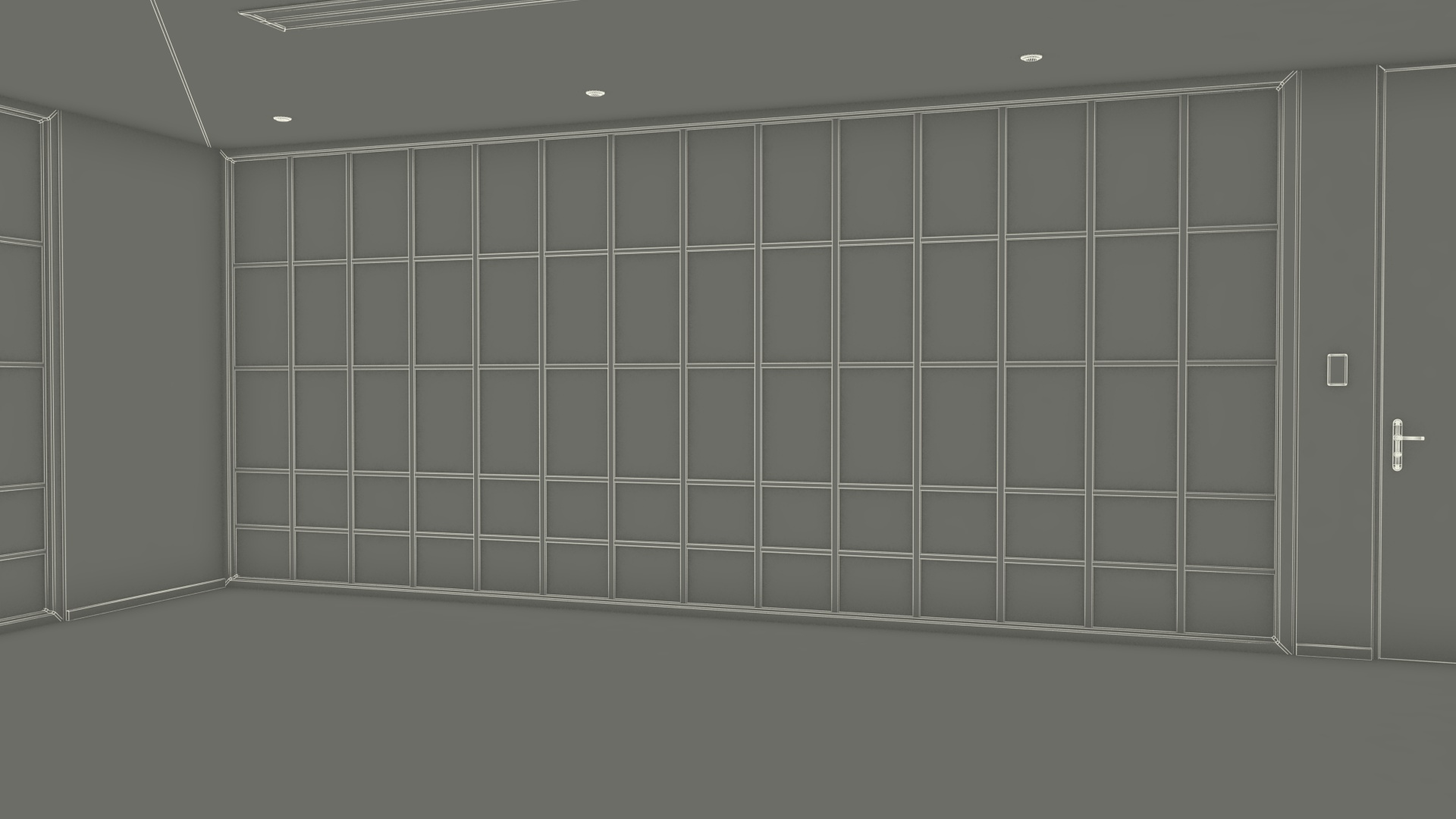 Empty Large Meeting Room 3D model