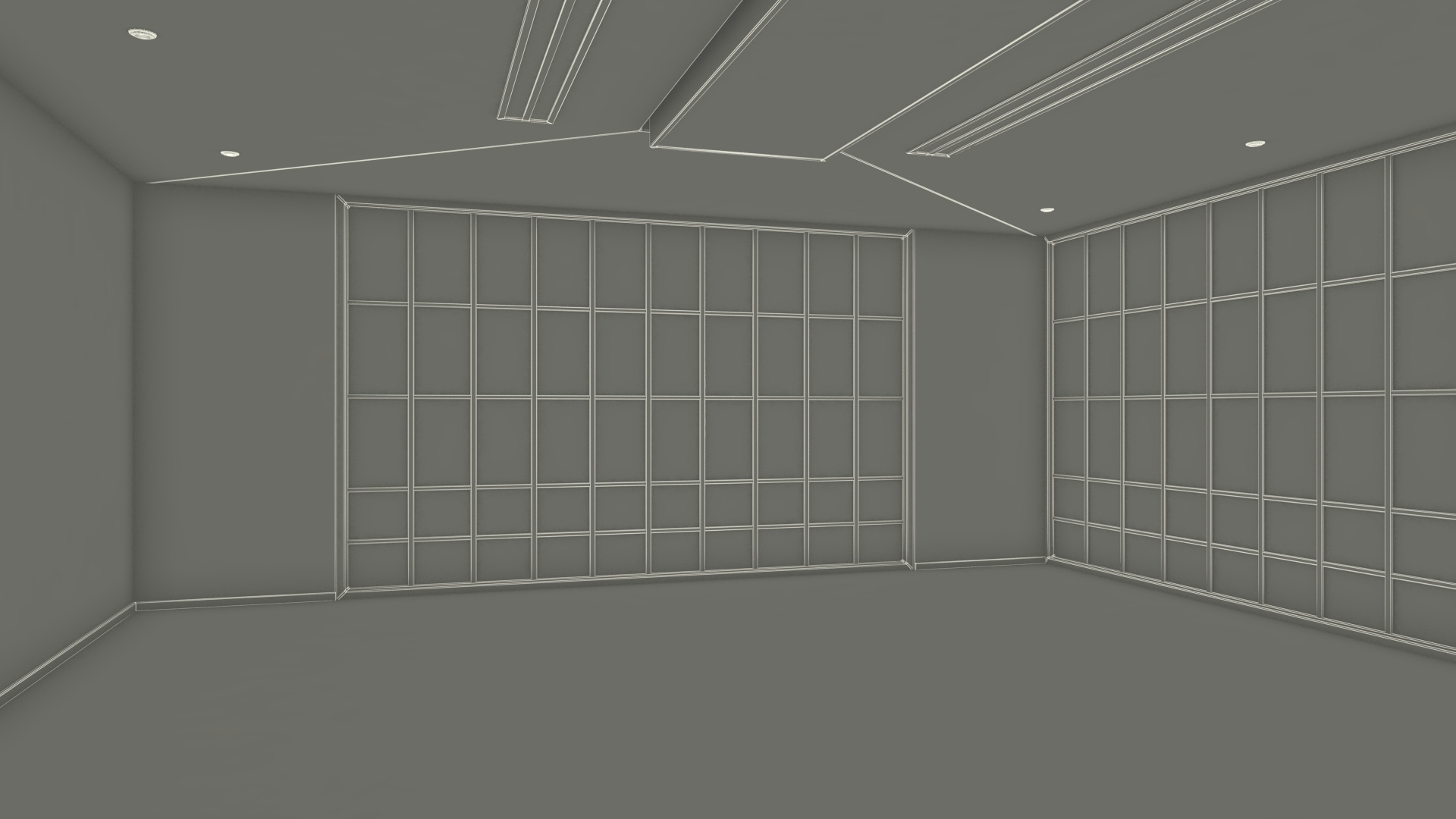 Empty Large Meeting Room 3D model
