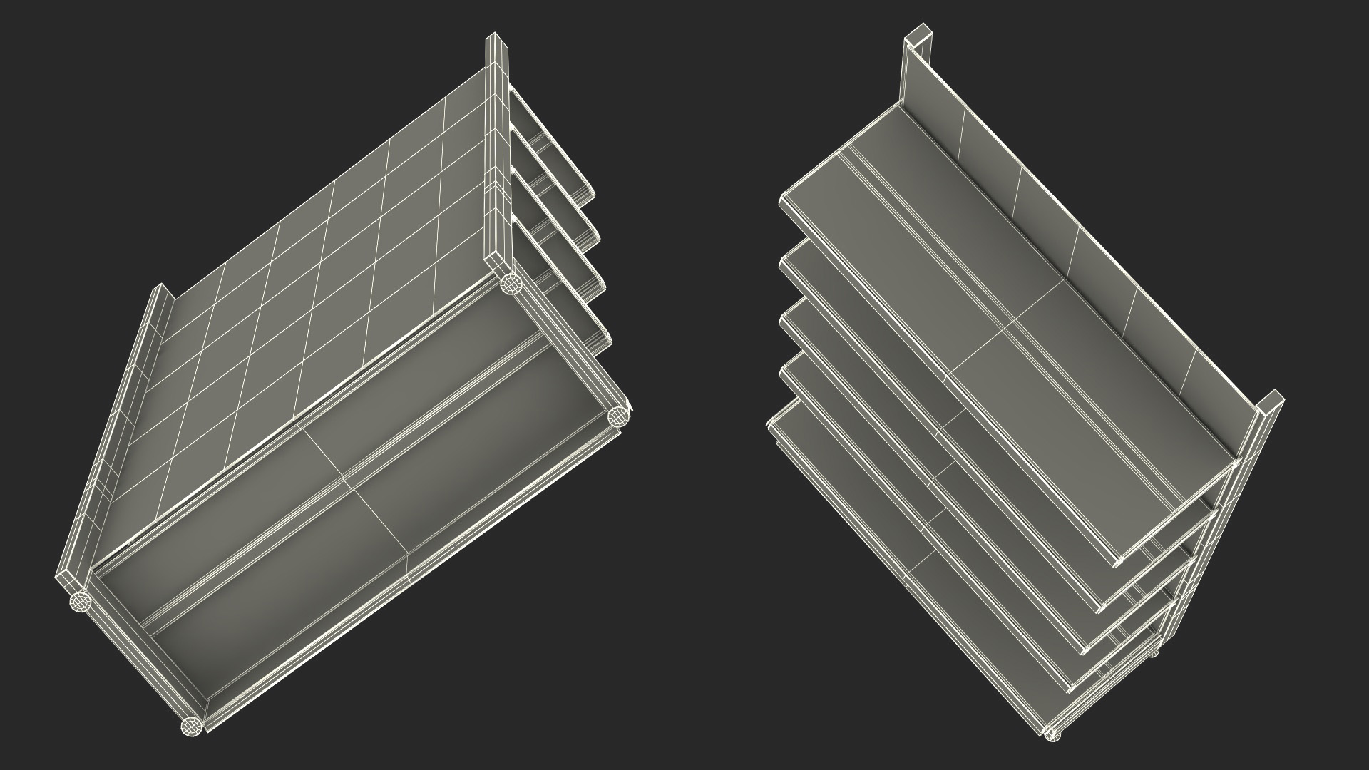 3D Shelves Store model