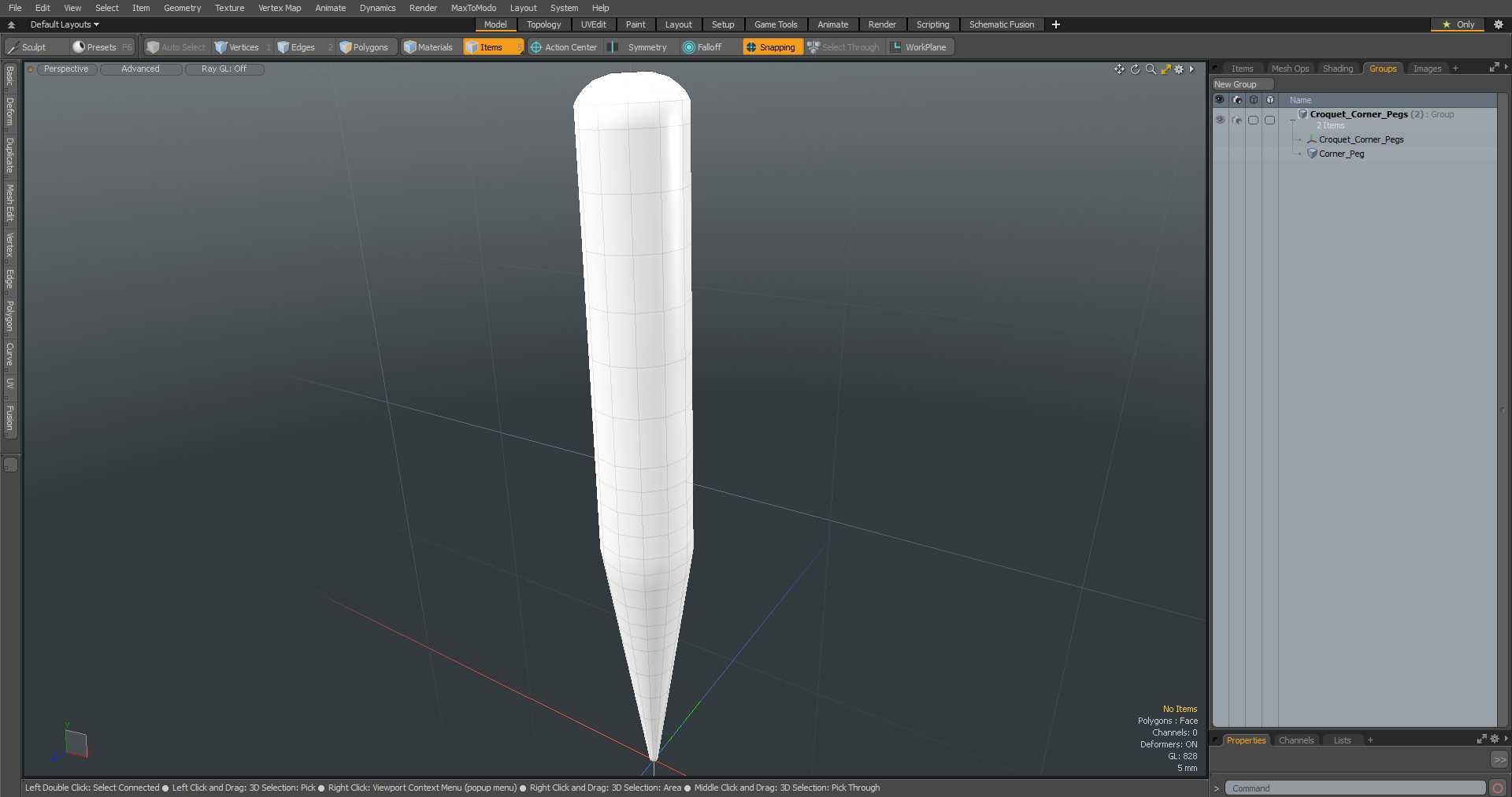 Croquet Corner Pegs 3D model