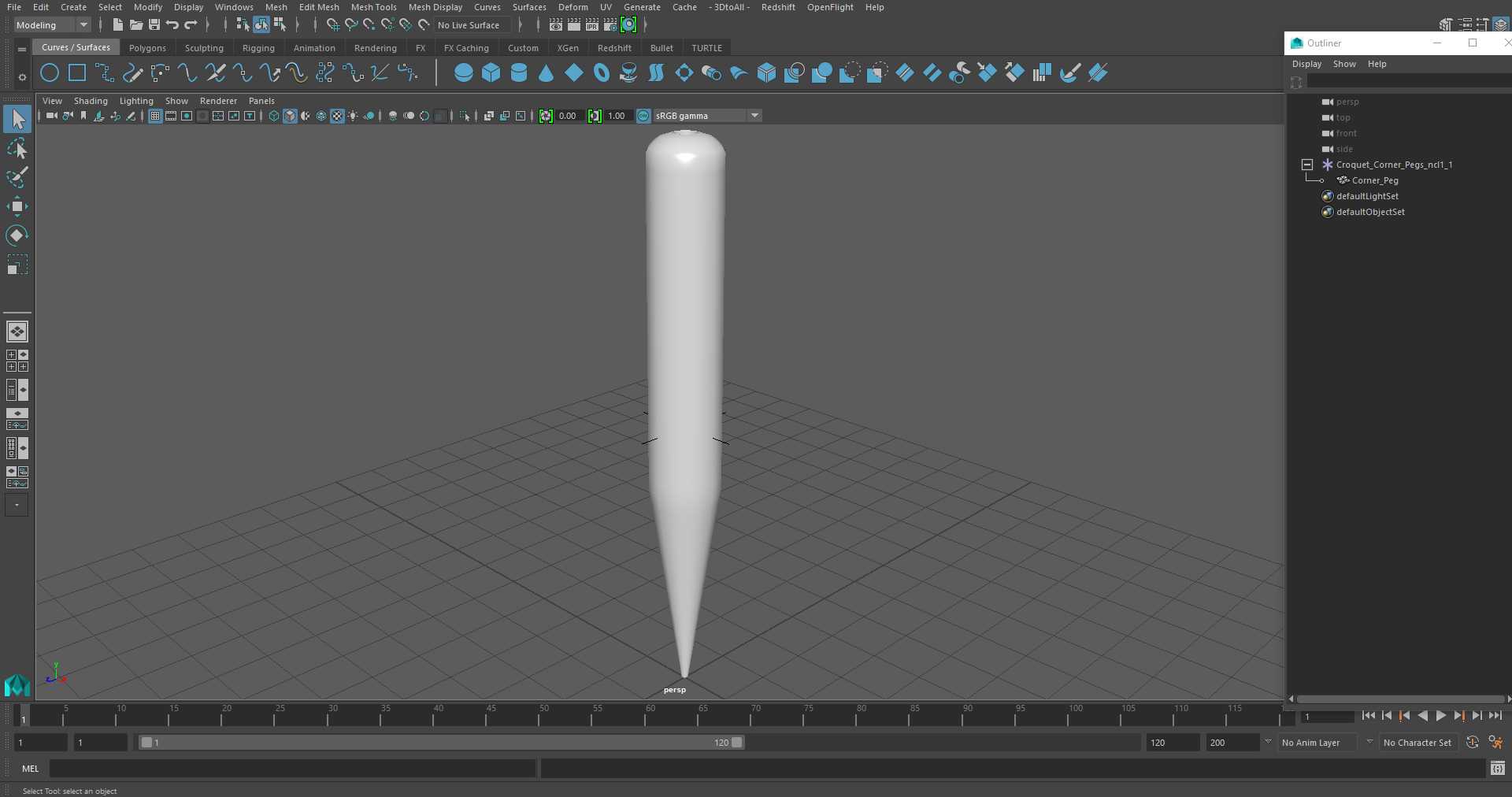 Croquet Corner Pegs 3D model