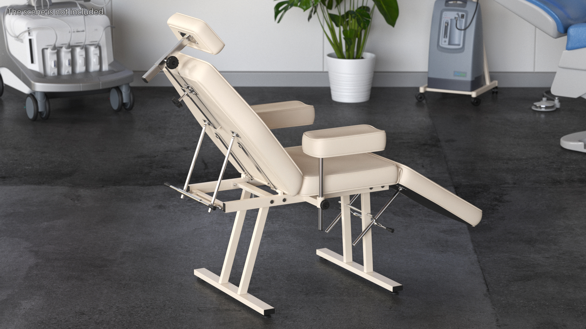 3D Patient Examination Couch Beige