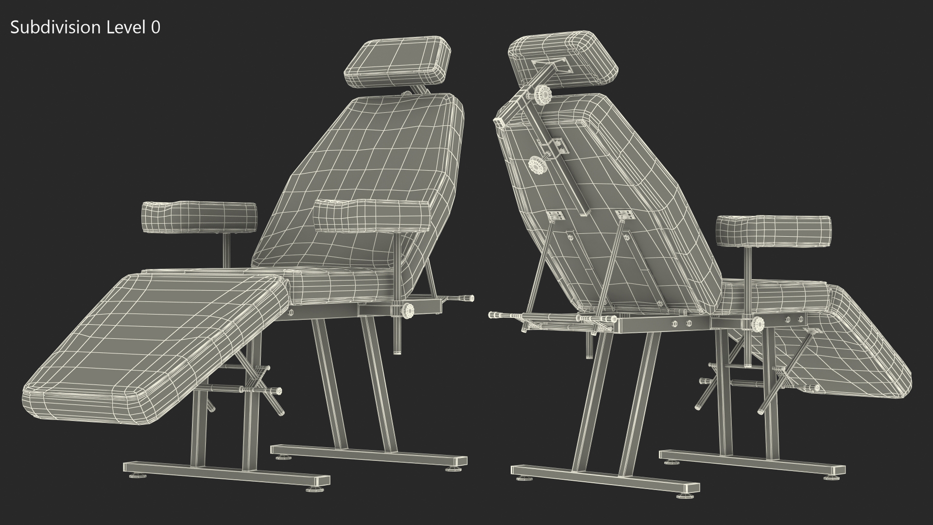 3D Patient Examination Couch Beige