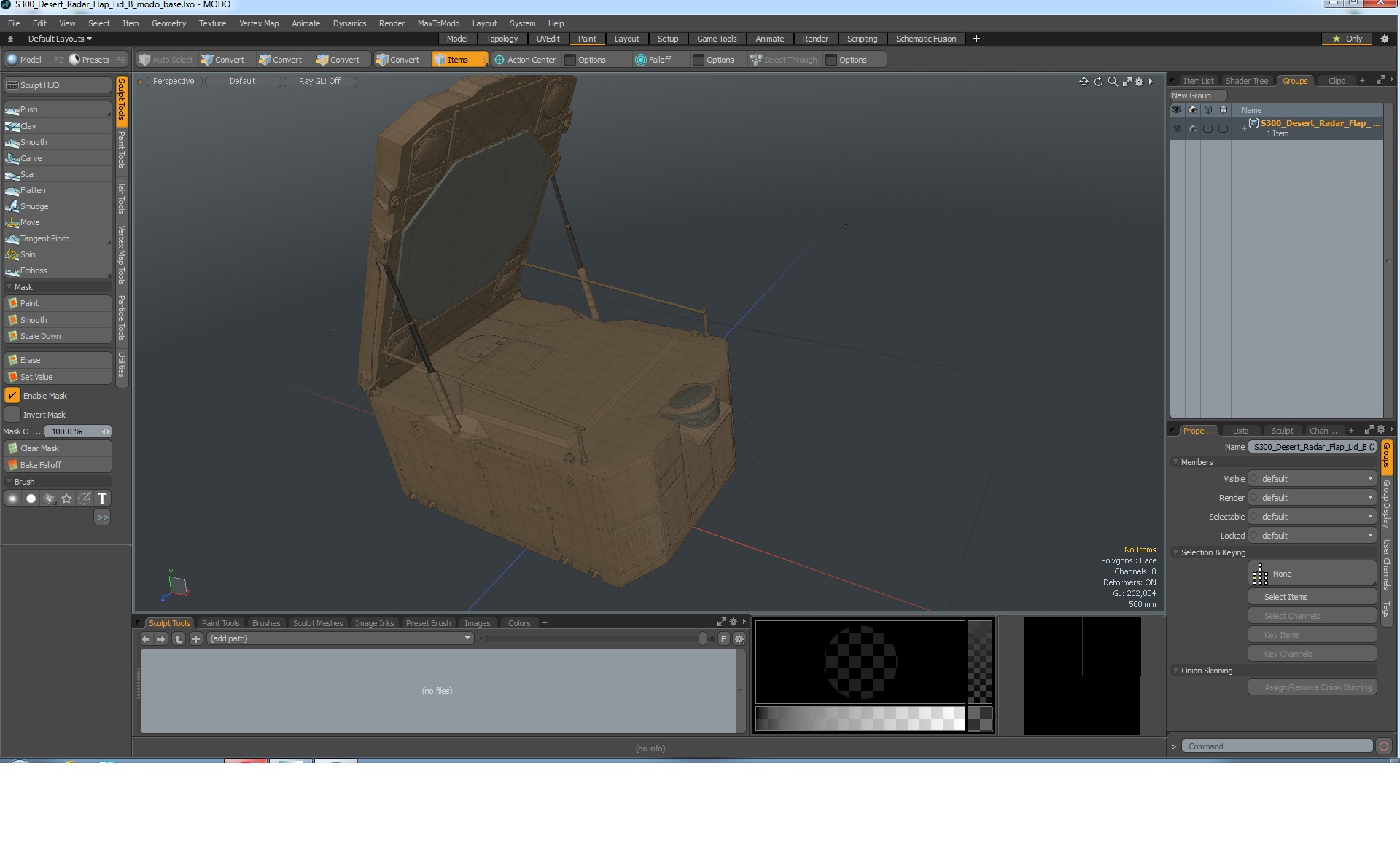 3D S300 Desert Radar Flap Lid B model