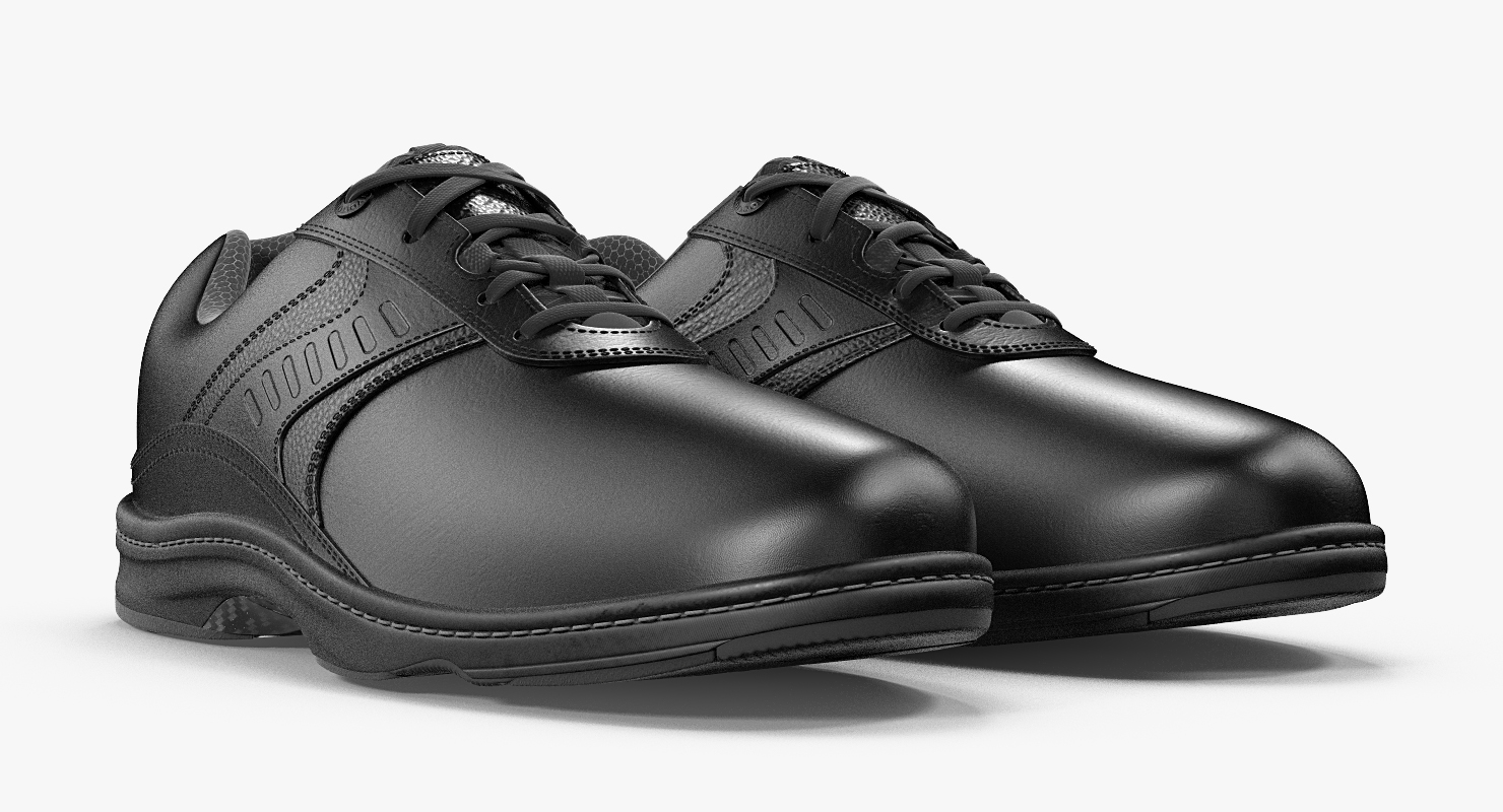 Mens Black Sport Shoes 3D