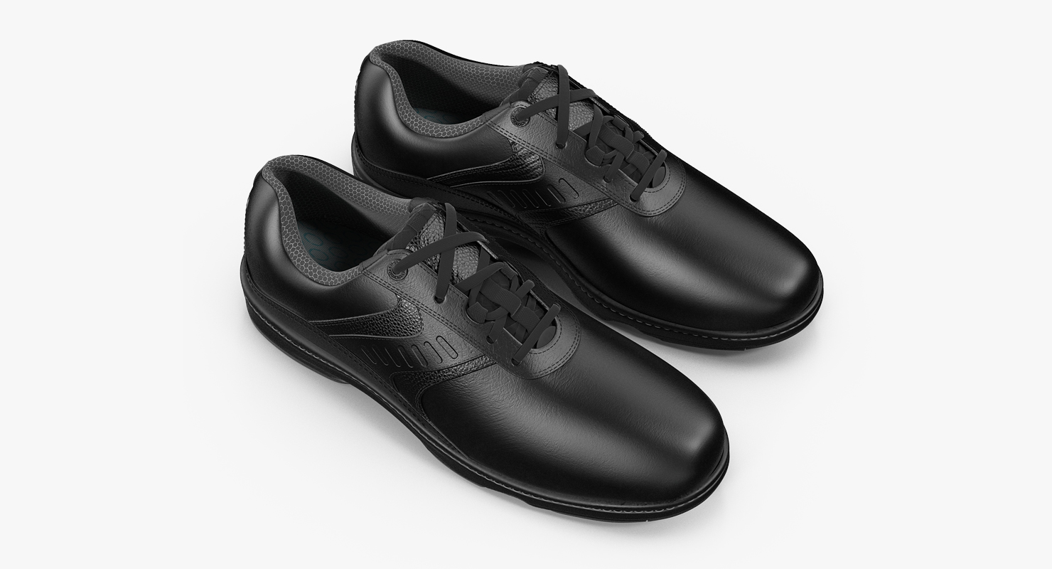 Mens Black Sport Shoes 3D
