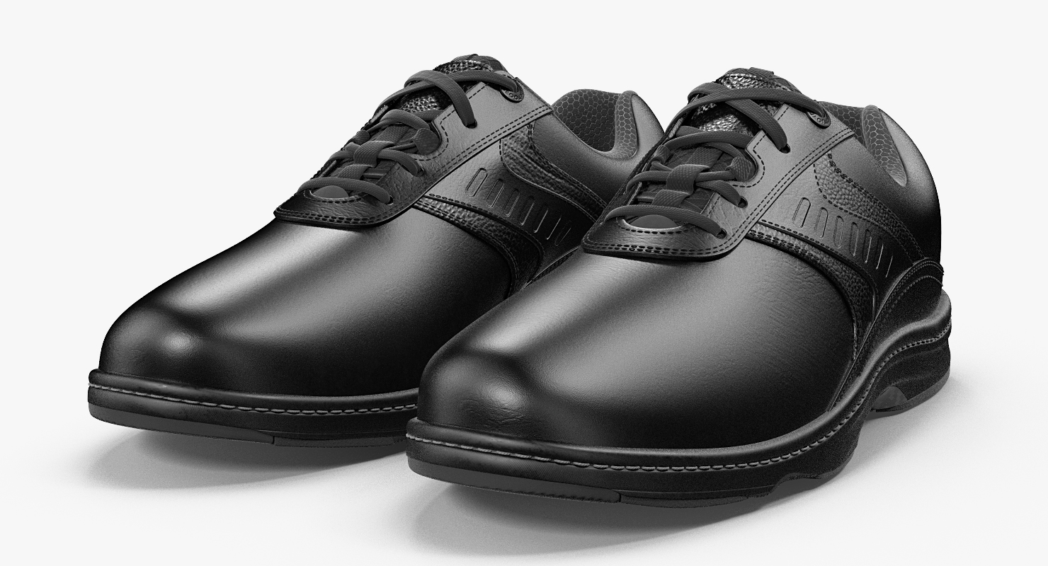 Mens Black Sport Shoes 3D