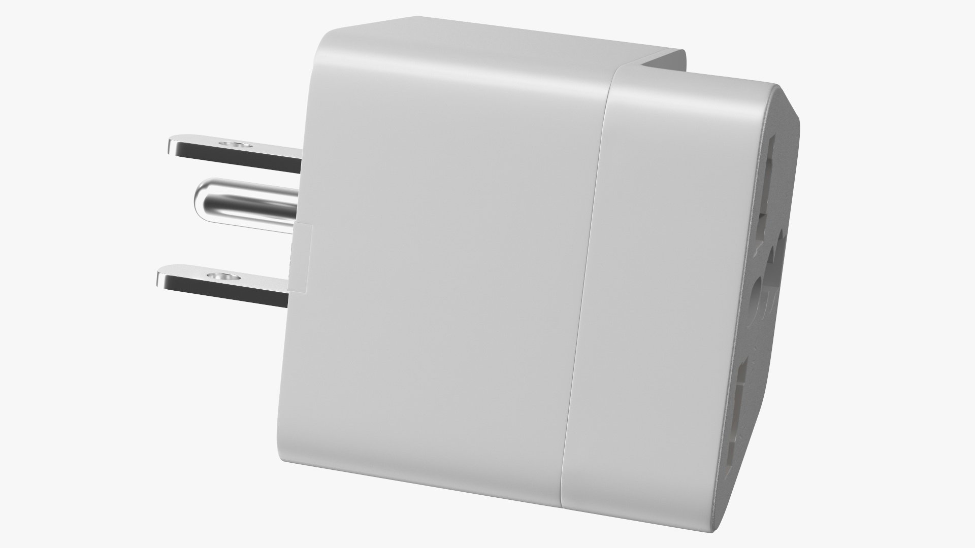 Type B Travel Plug Adapter White 3D