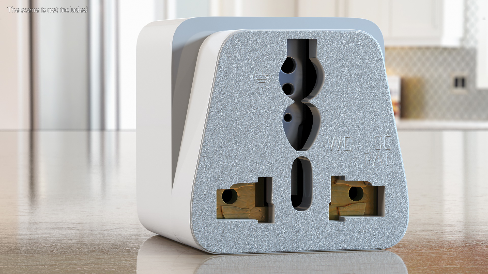 Type B Travel Plug Adapter White 3D