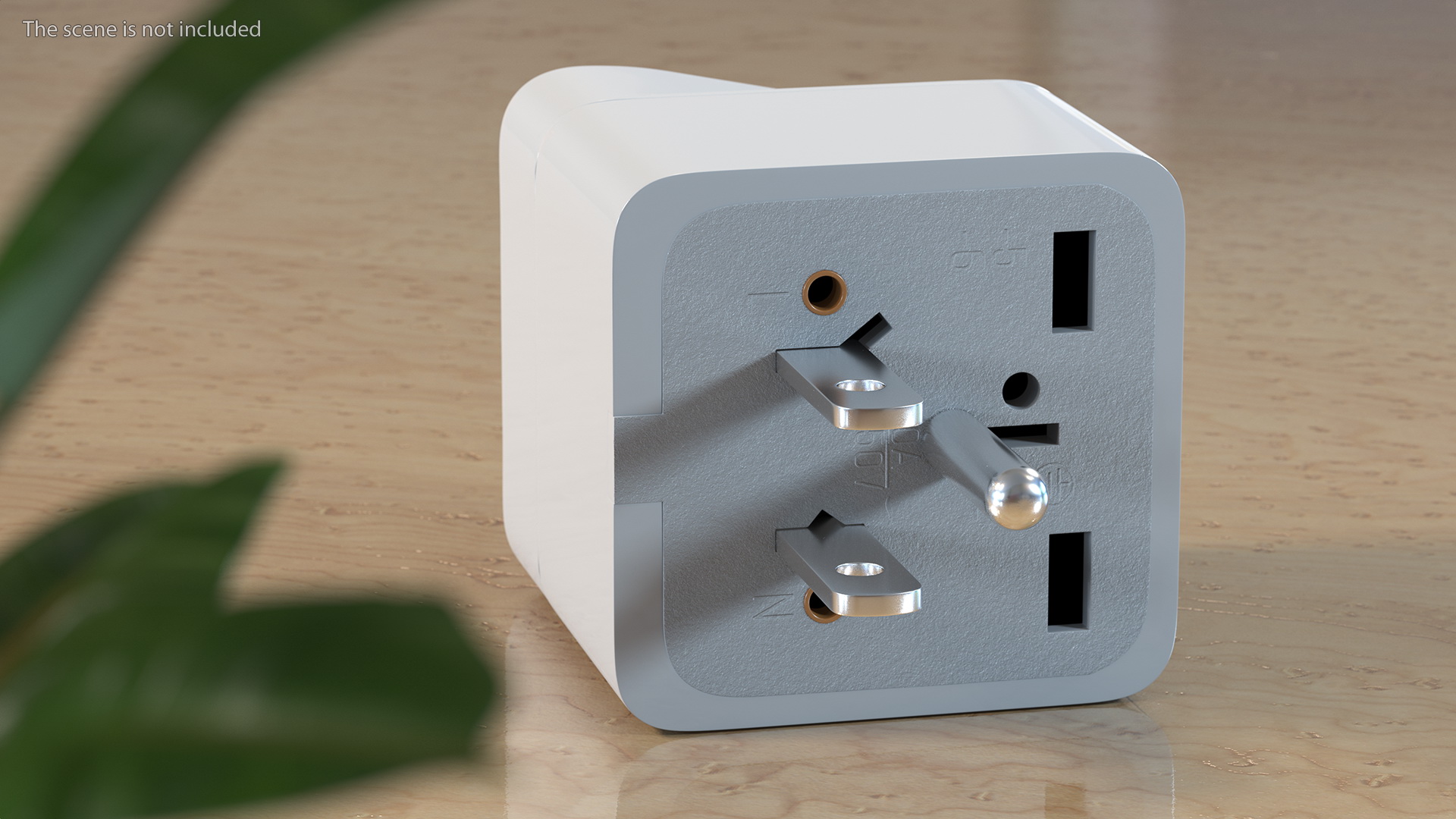Type B Travel Plug Adapter White 3D