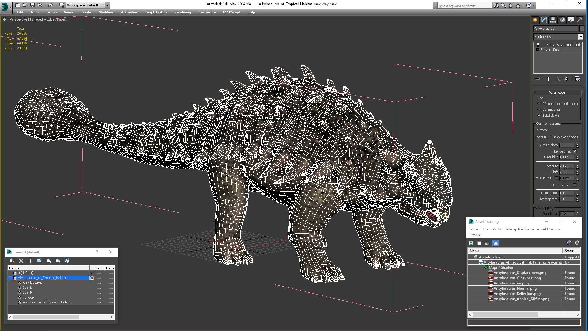 Alkylosaurus of Tropical Habitat 3D