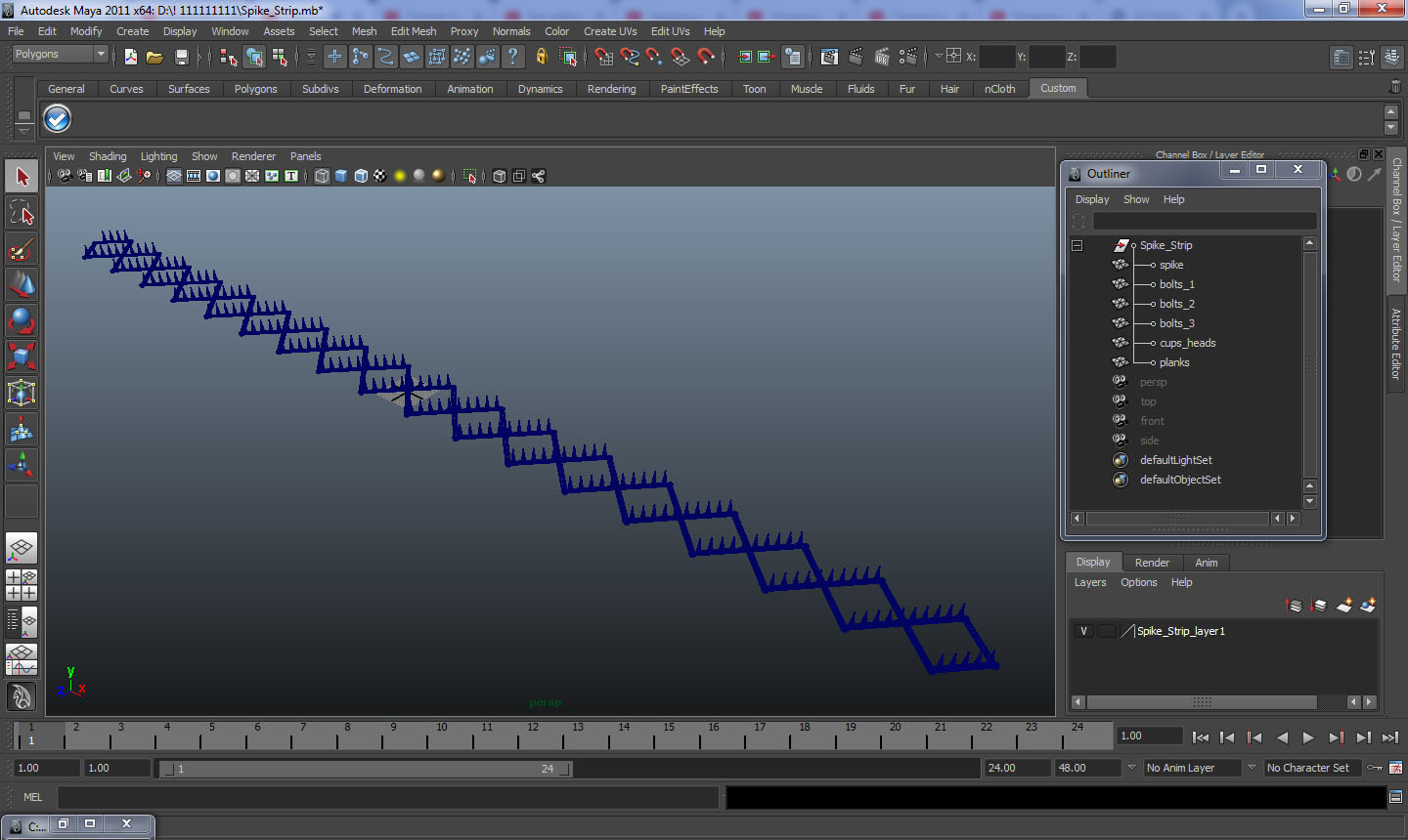 3D Spike Strip