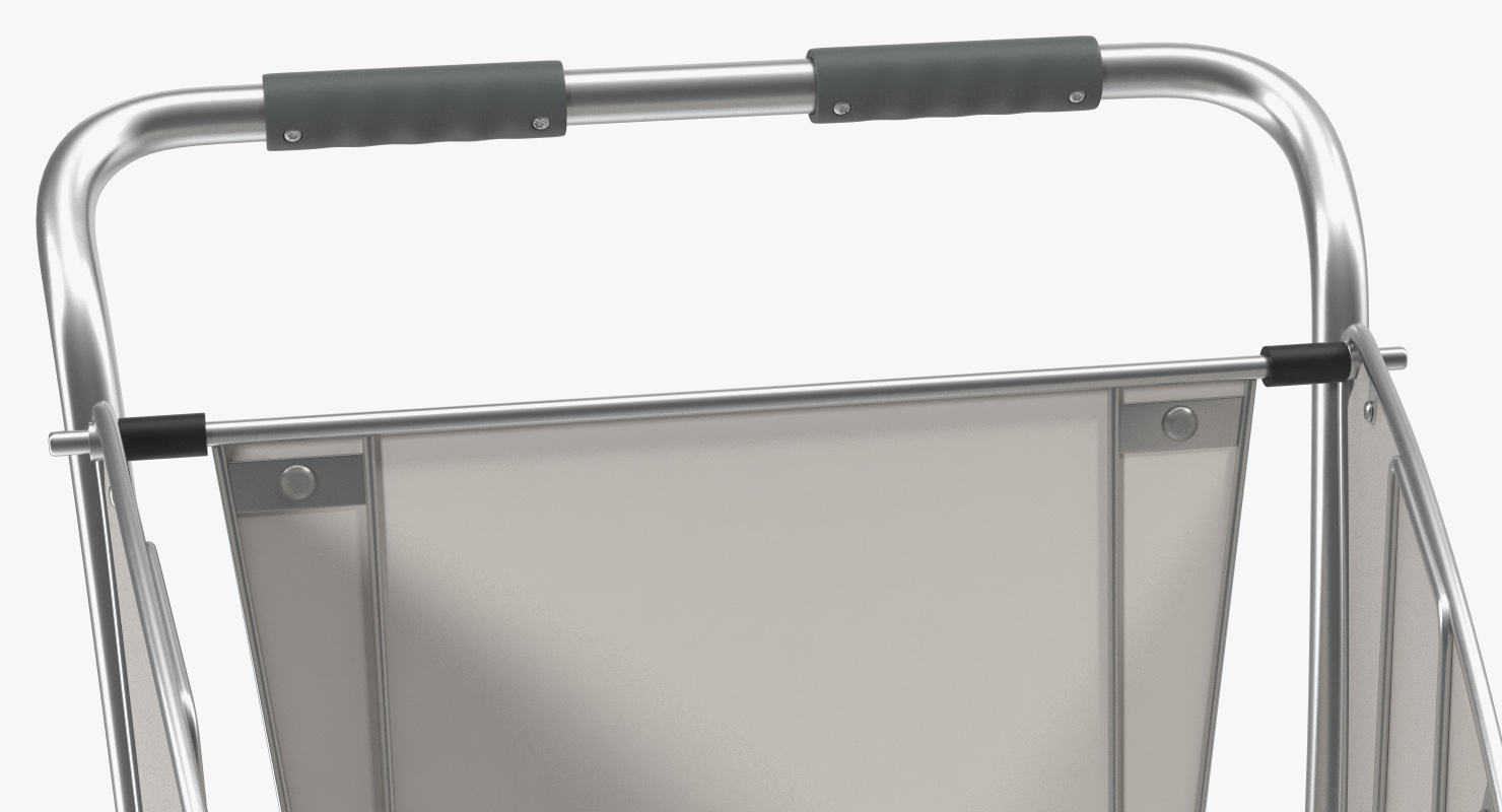 3D Airport Trolley Cart Empty
