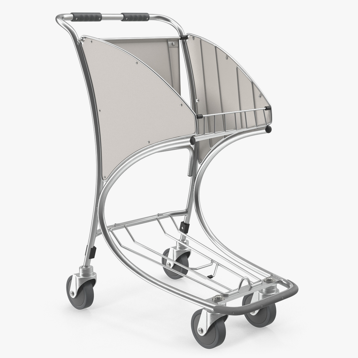 Airport Trolley Cart Empty 3D Model