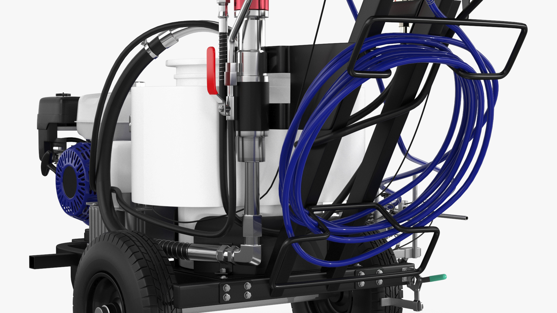 3D Cold Paint Road Marking Machine Rigged model