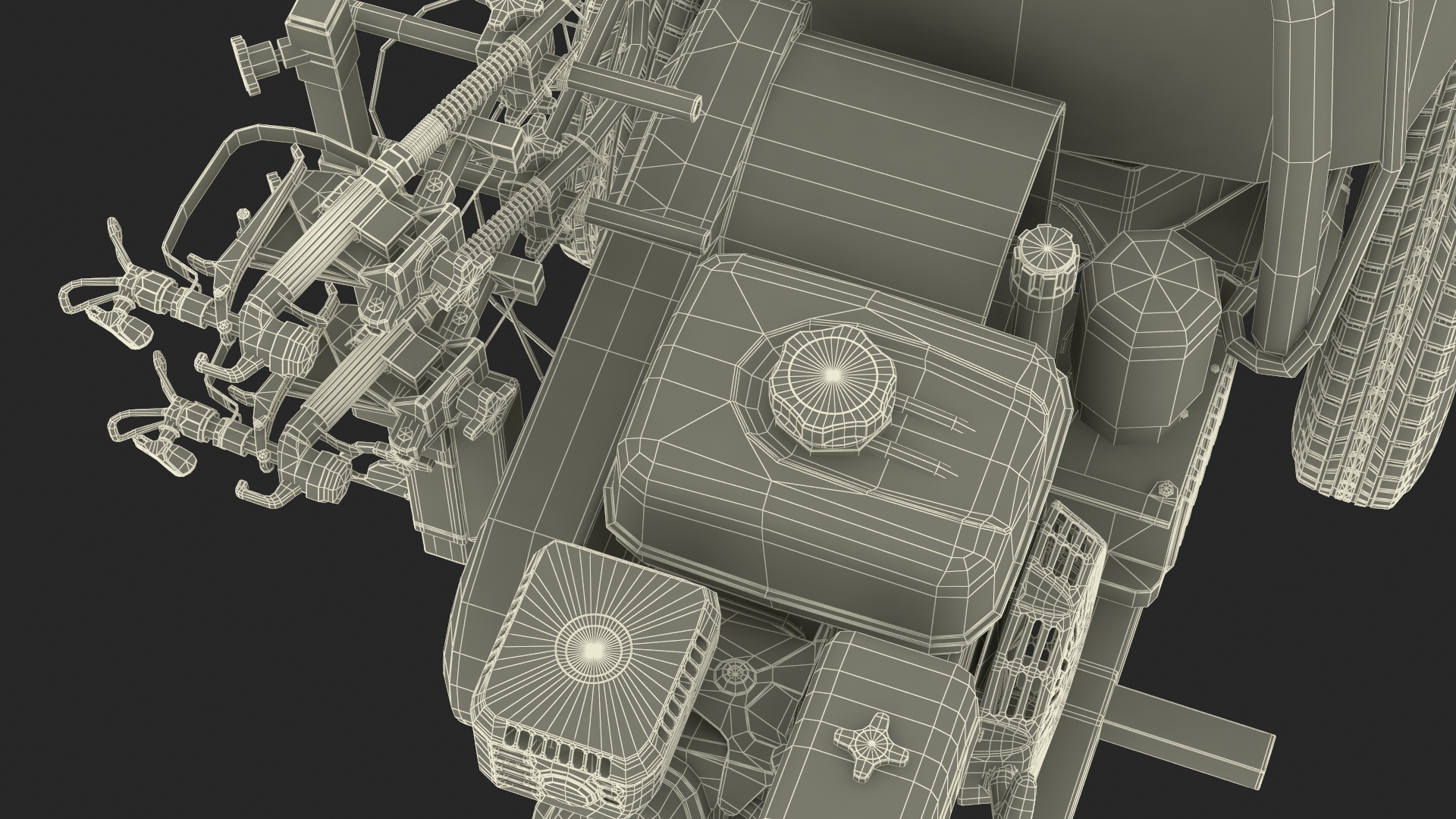 3D Cold Paint Road Marking Machine Rigged model