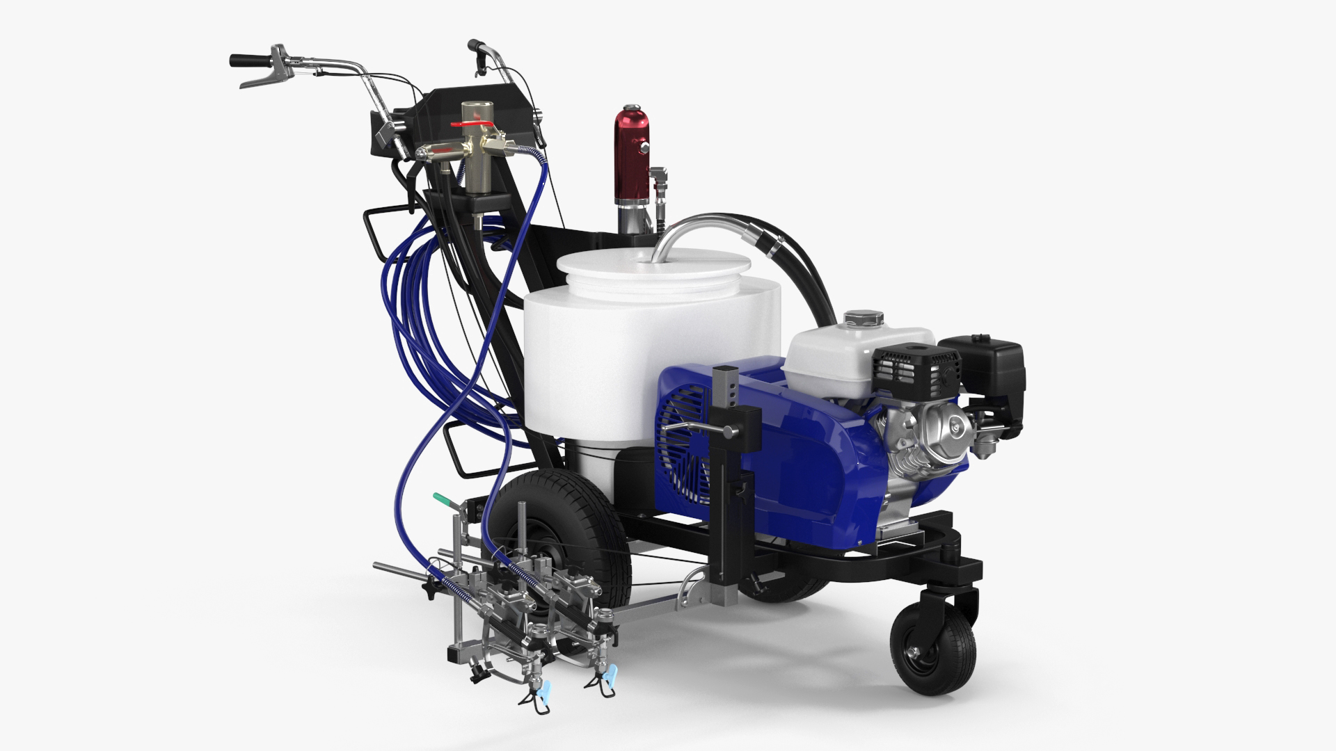 3D Cold Paint Road Marking Machine Rigged model