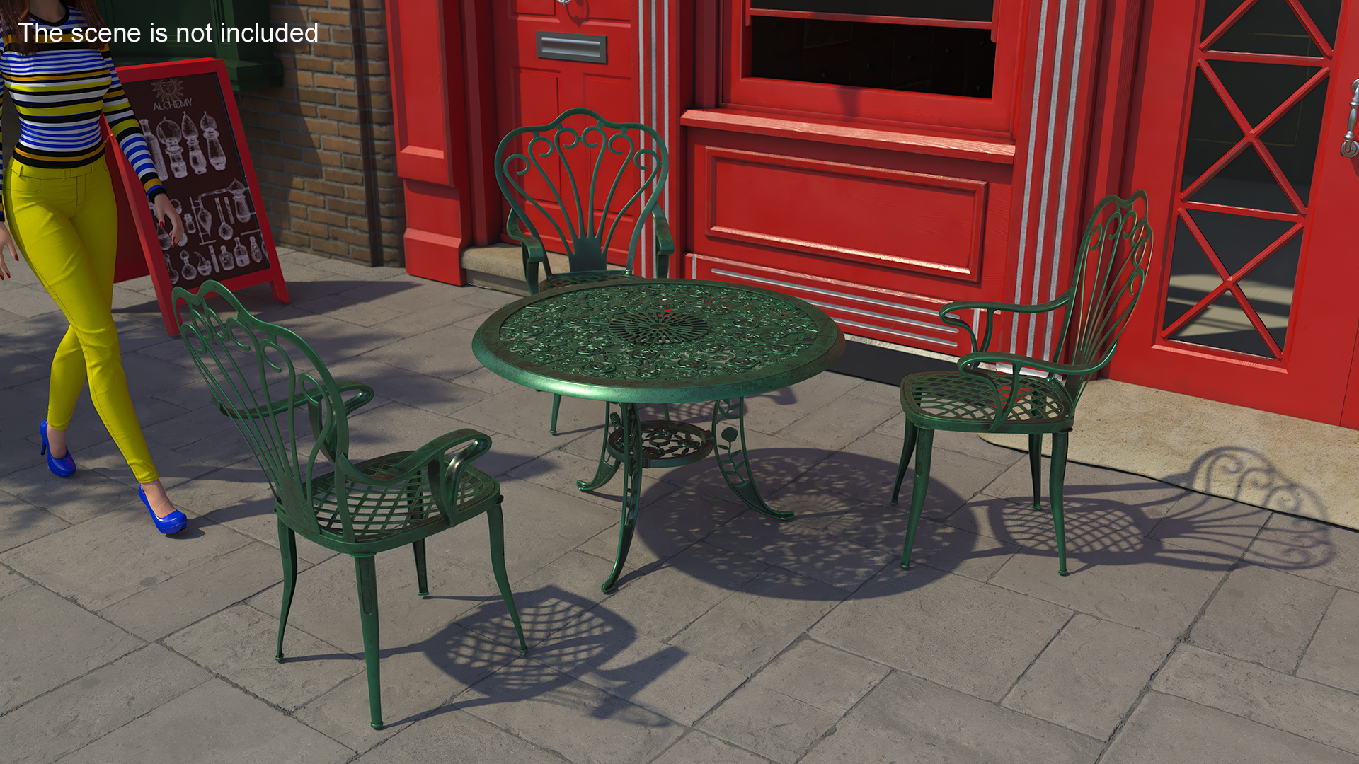 Vintage Patio Furniture Set 3D
