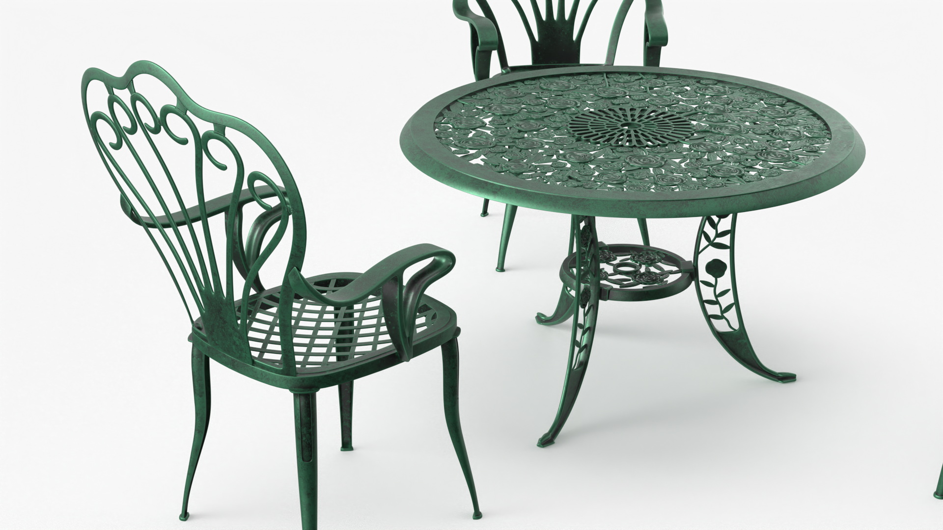Vintage Patio Furniture Set 3D