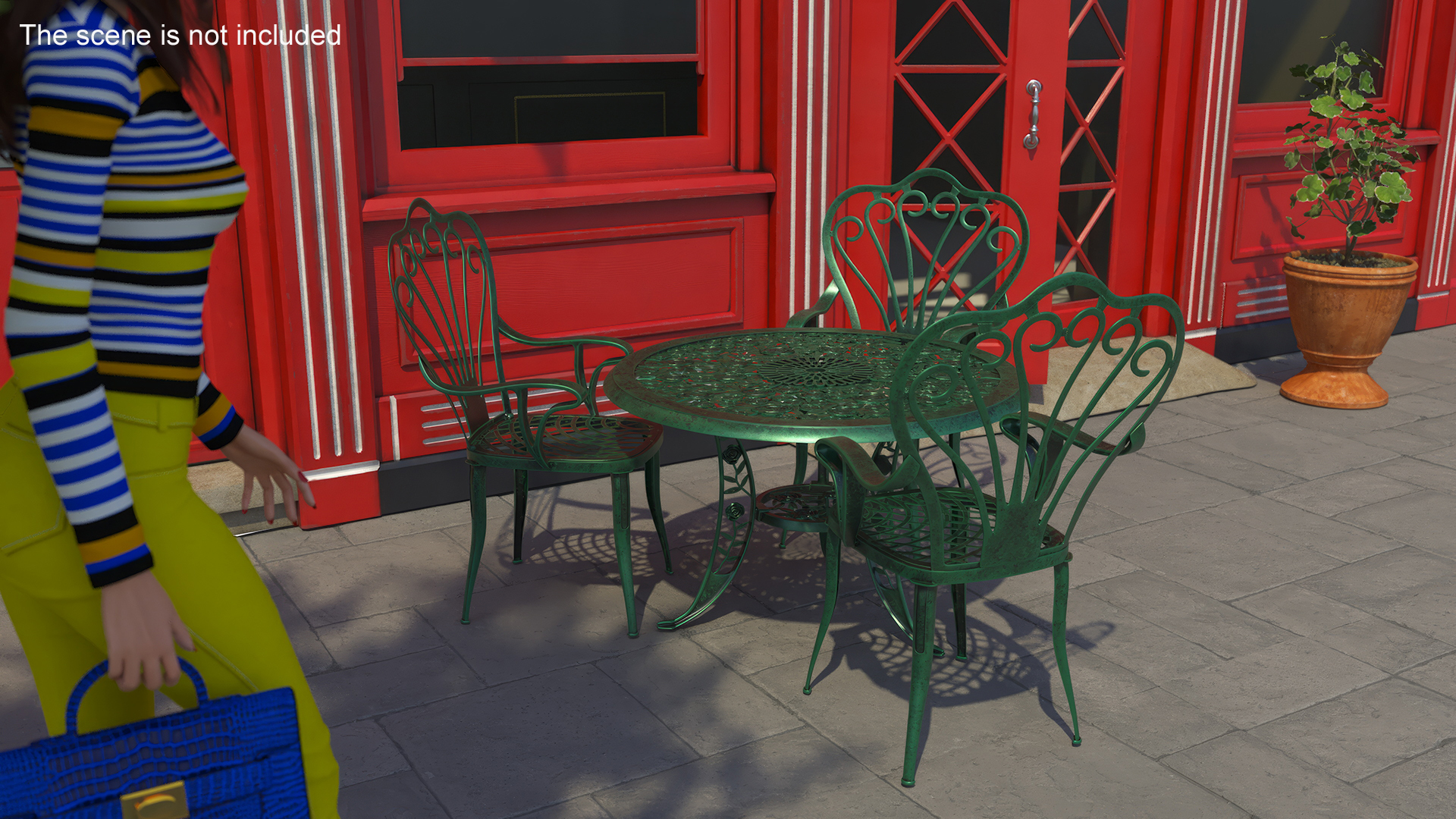Vintage Patio Furniture Set 3D