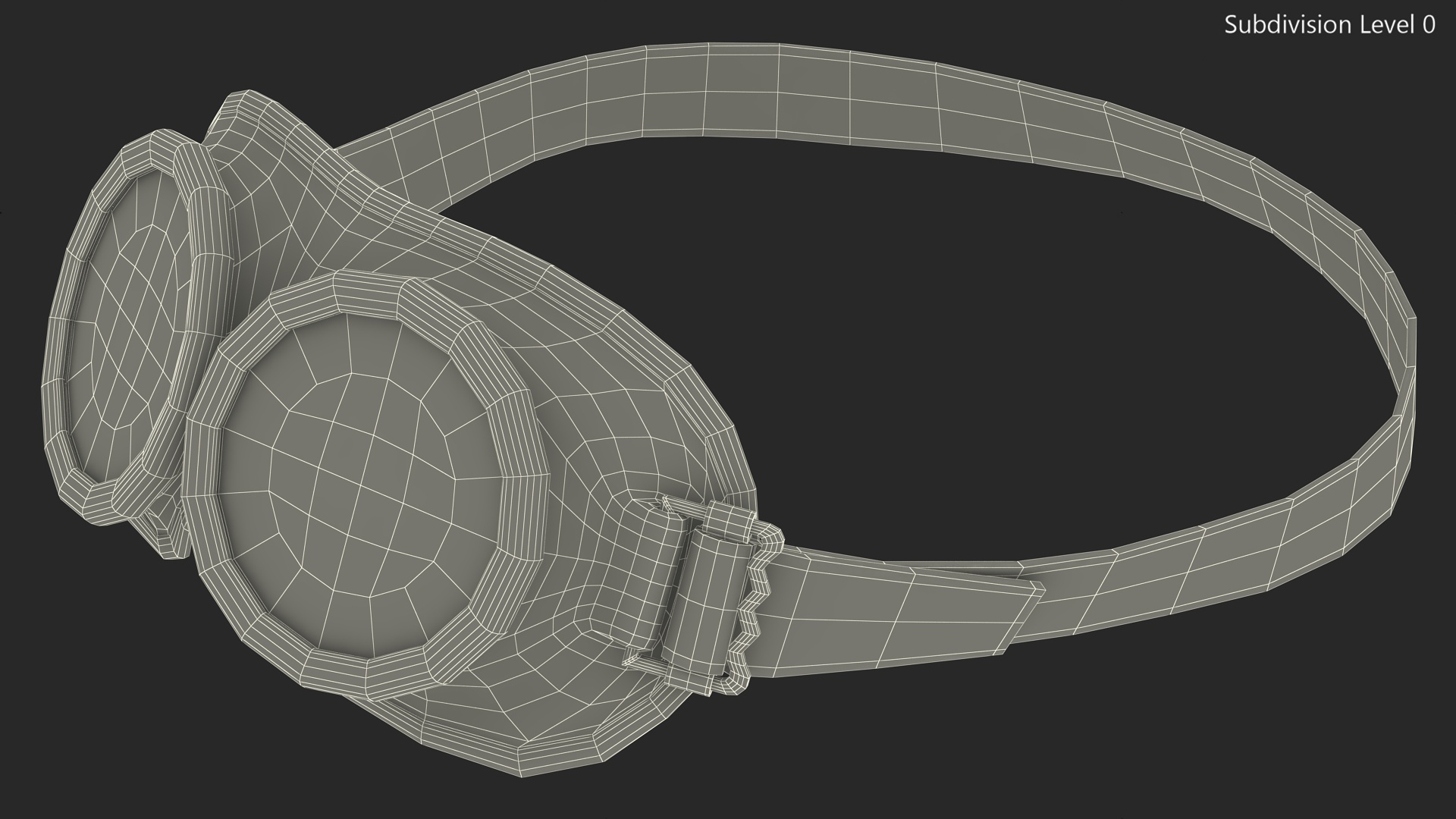 3D NATO Grey Military Rubber Goggles model