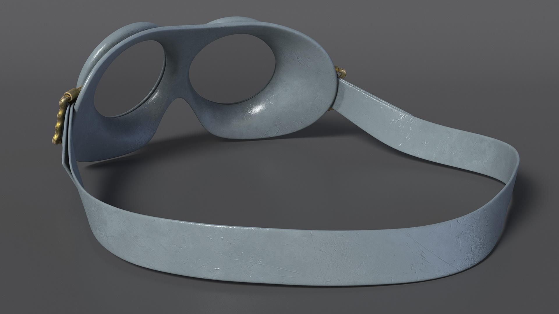 3D NATO Grey Military Rubber Goggles model