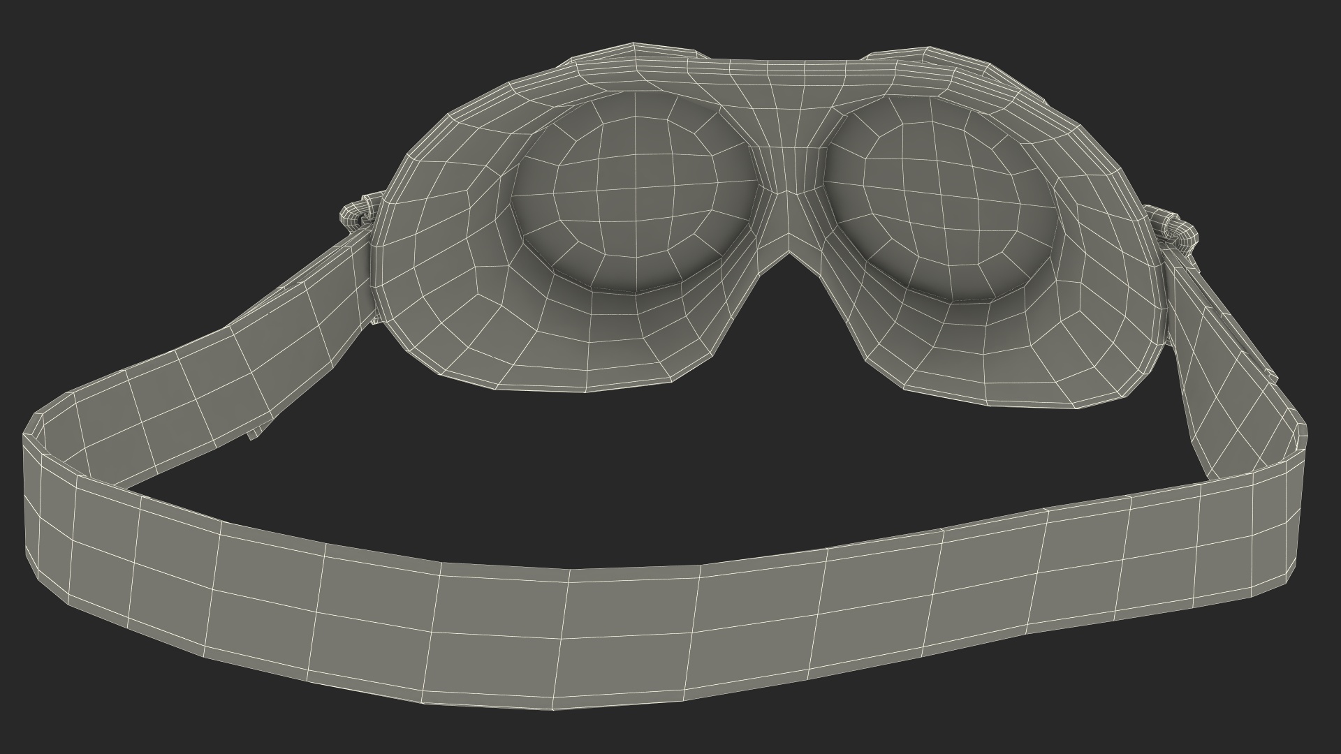 3D NATO Grey Military Rubber Goggles model