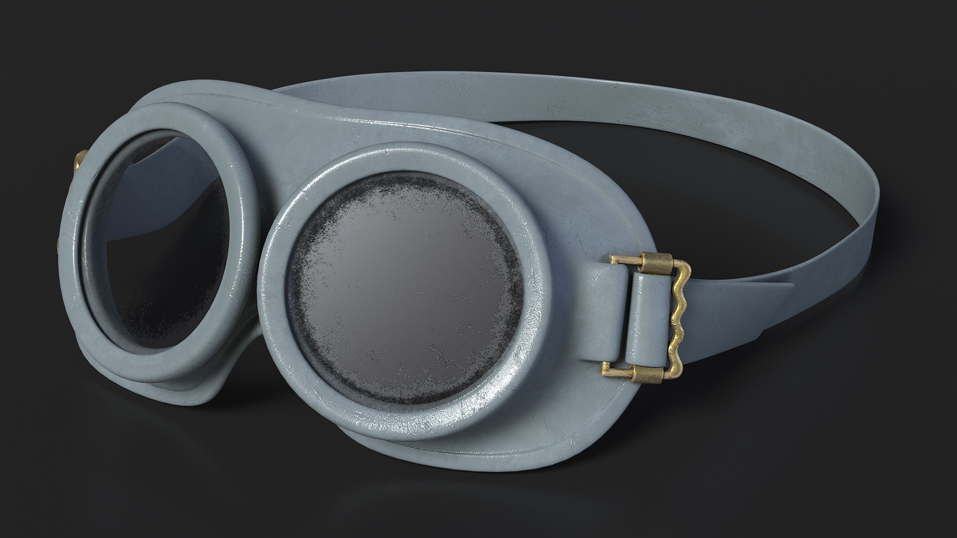 3D NATO Grey Military Rubber Goggles model