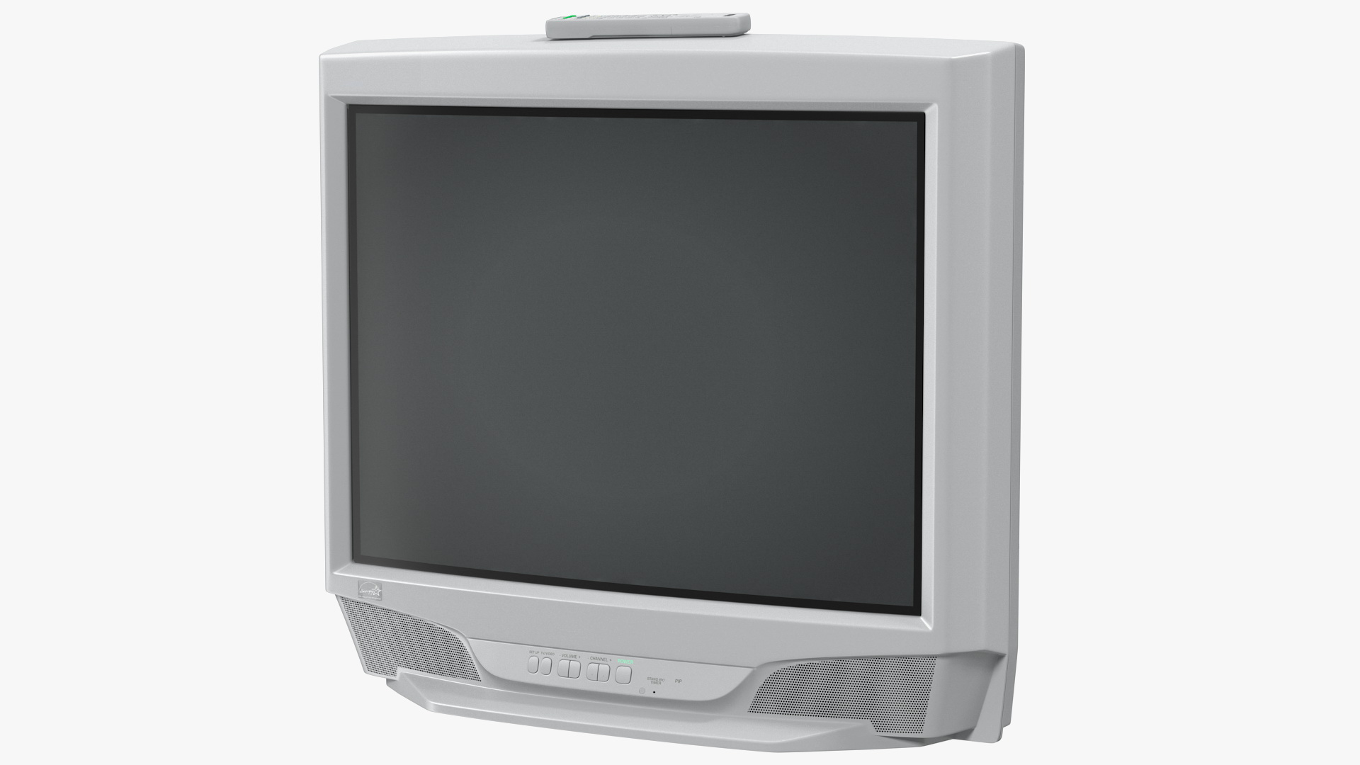 3D Vintage 00s CRT TV with IR Control Off model