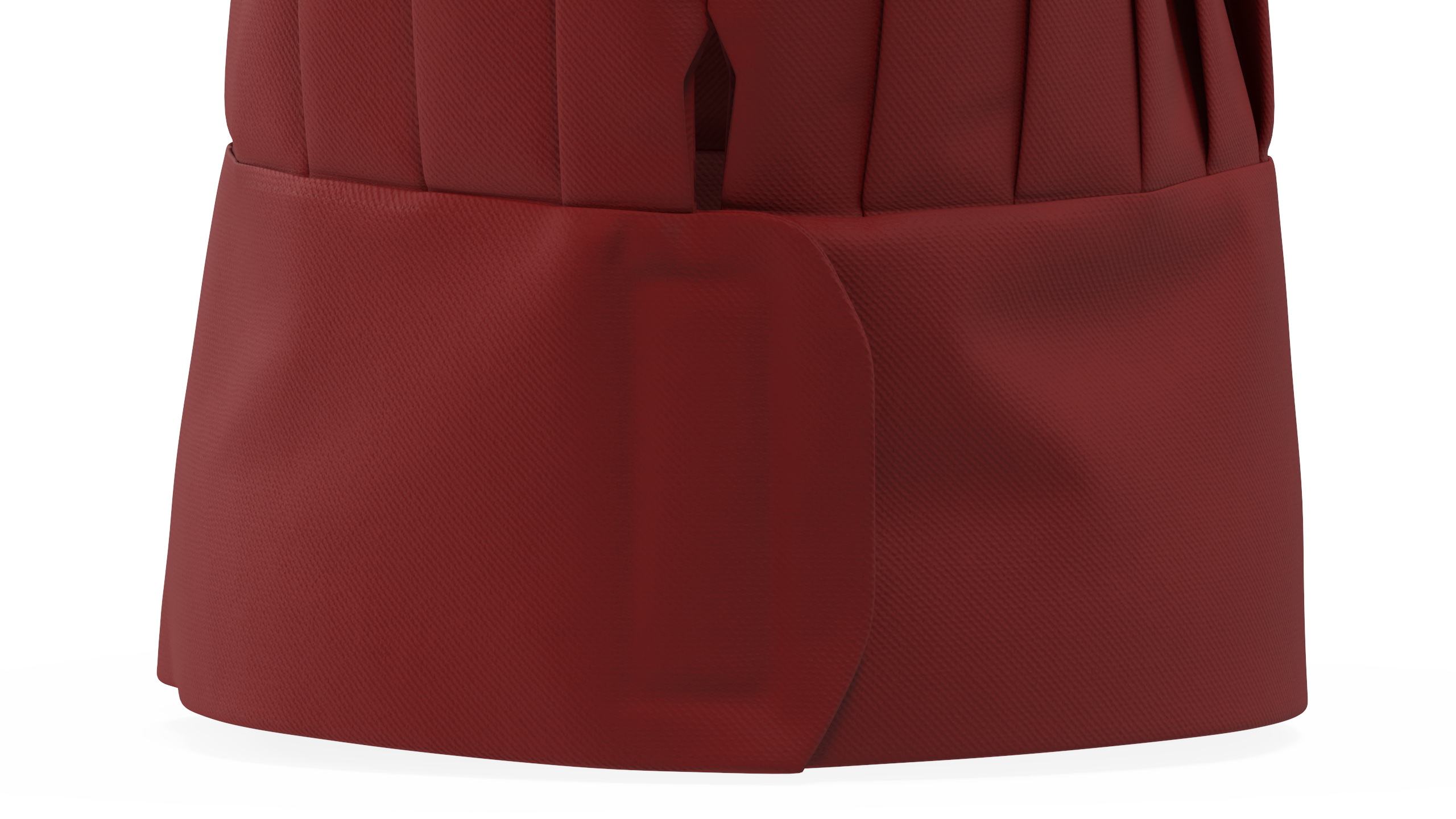 3D Tall Chef Hat in Red Color