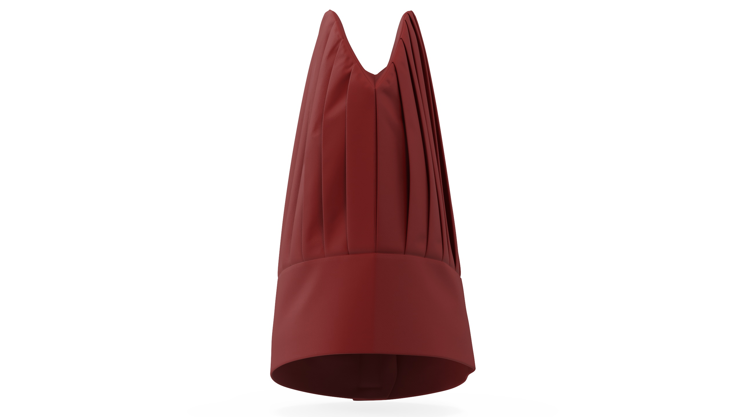 3D Tall Chef Hat in Red Color