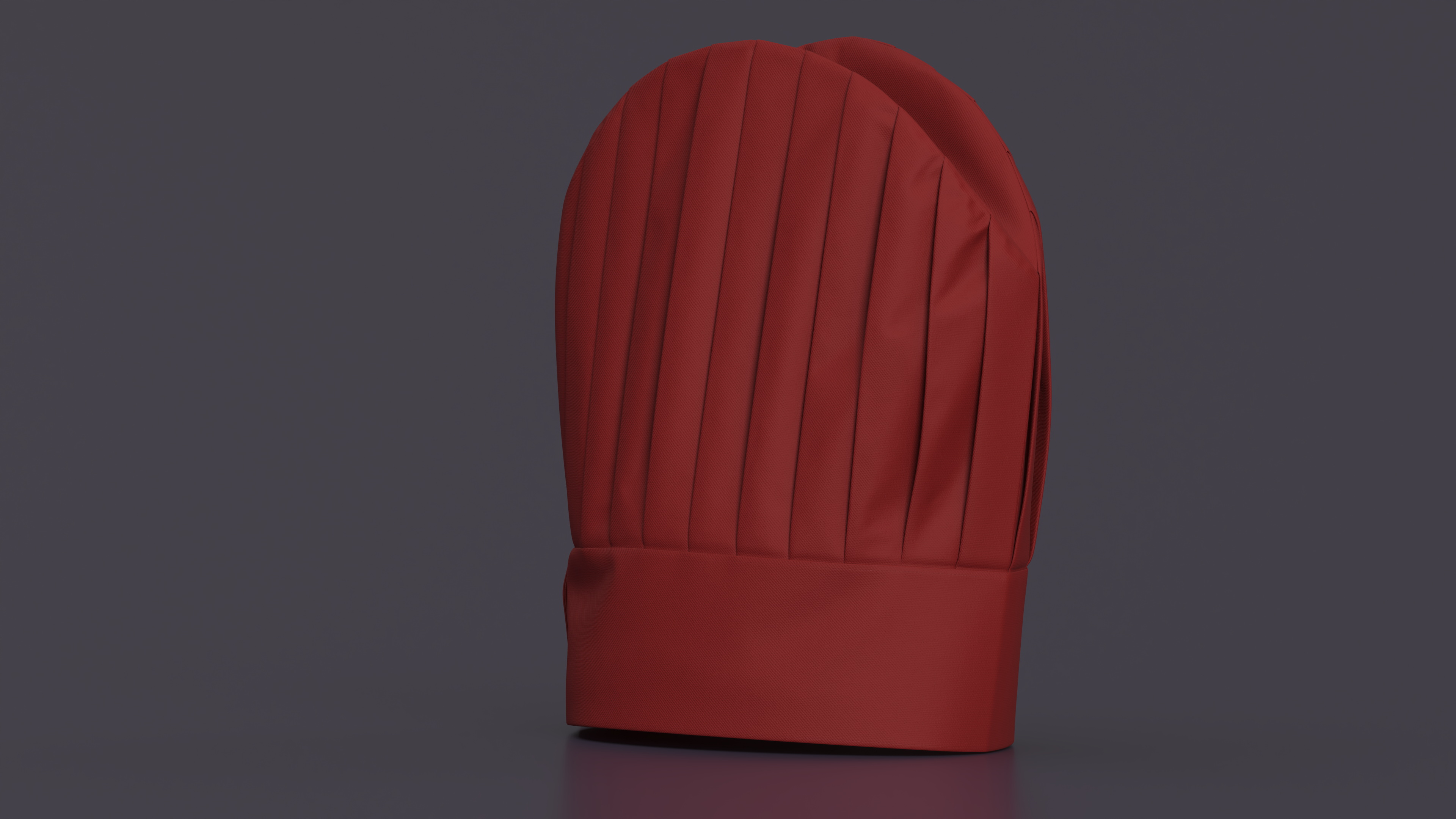 3D Tall Chef Hat in Red Color