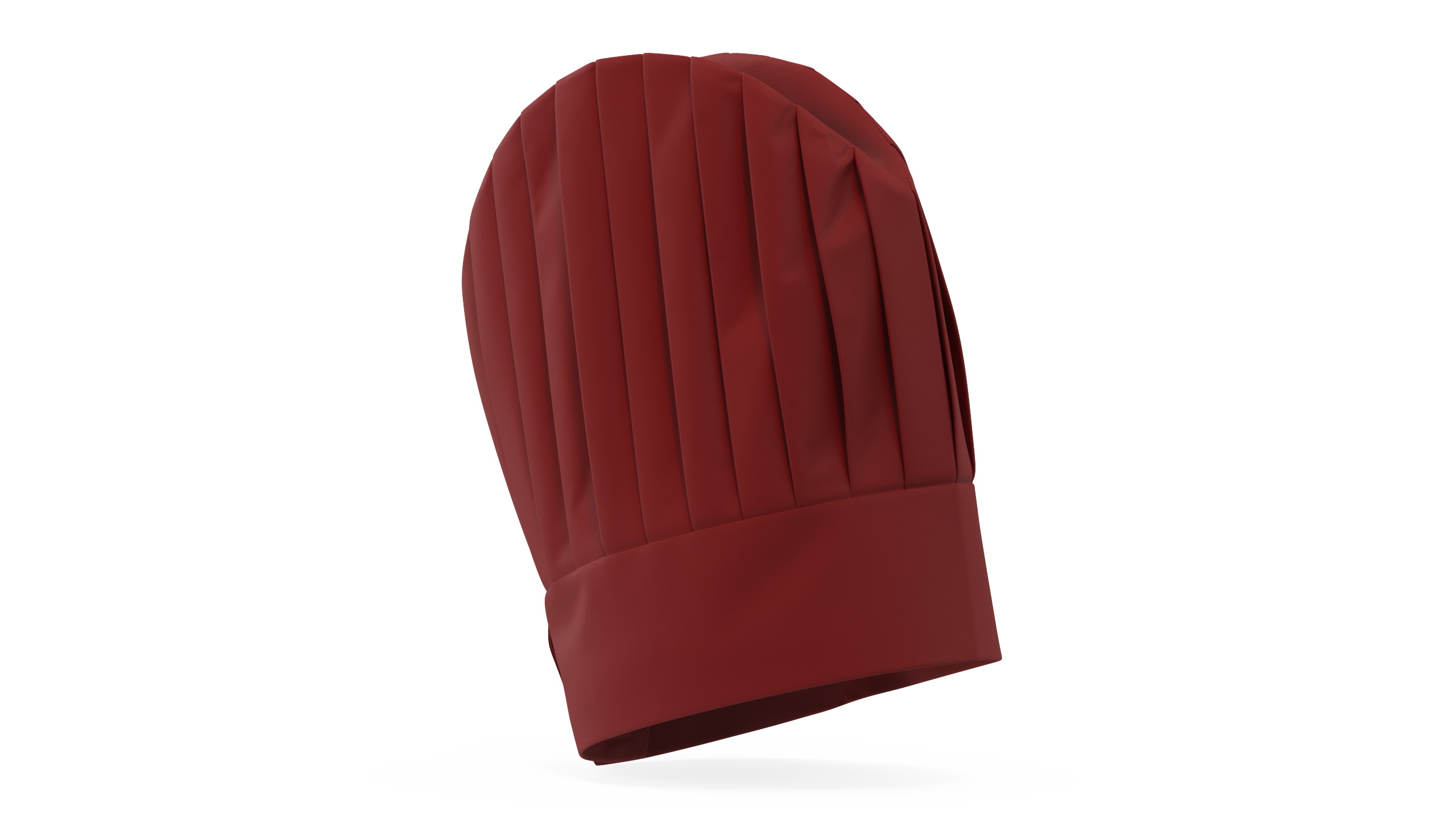 3D Tall Chef Hat in Red Color