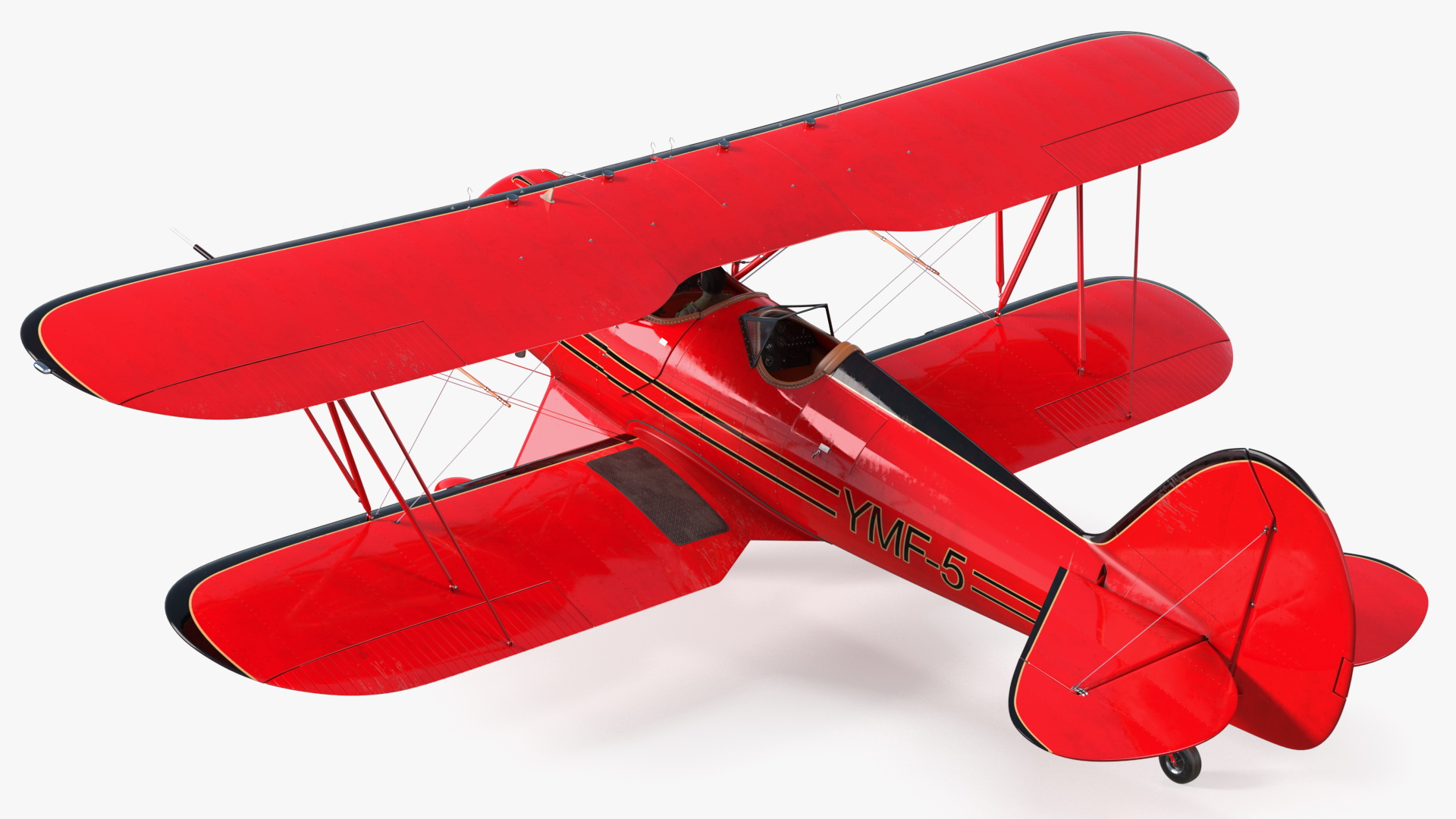 3D Spirit of 30A Coastal Biplane YMF-5 Piloted model