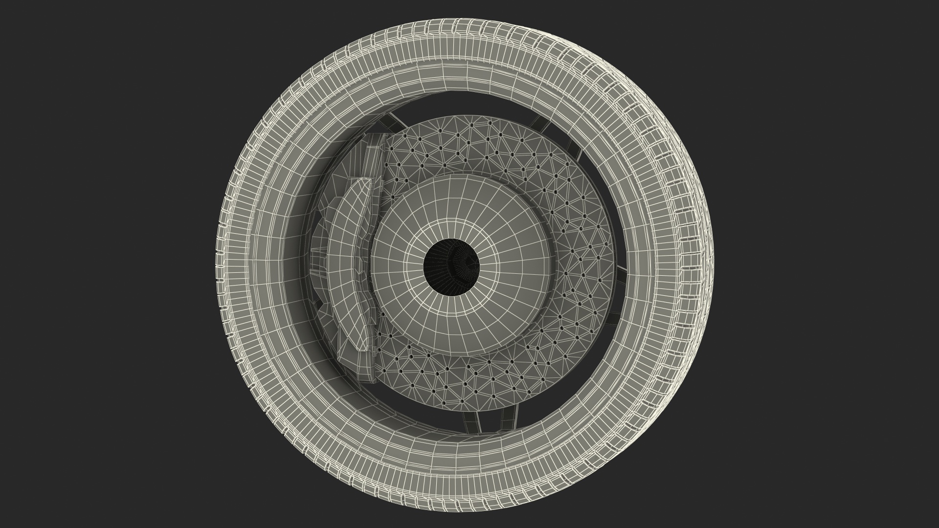 3D Sports Car Wheel