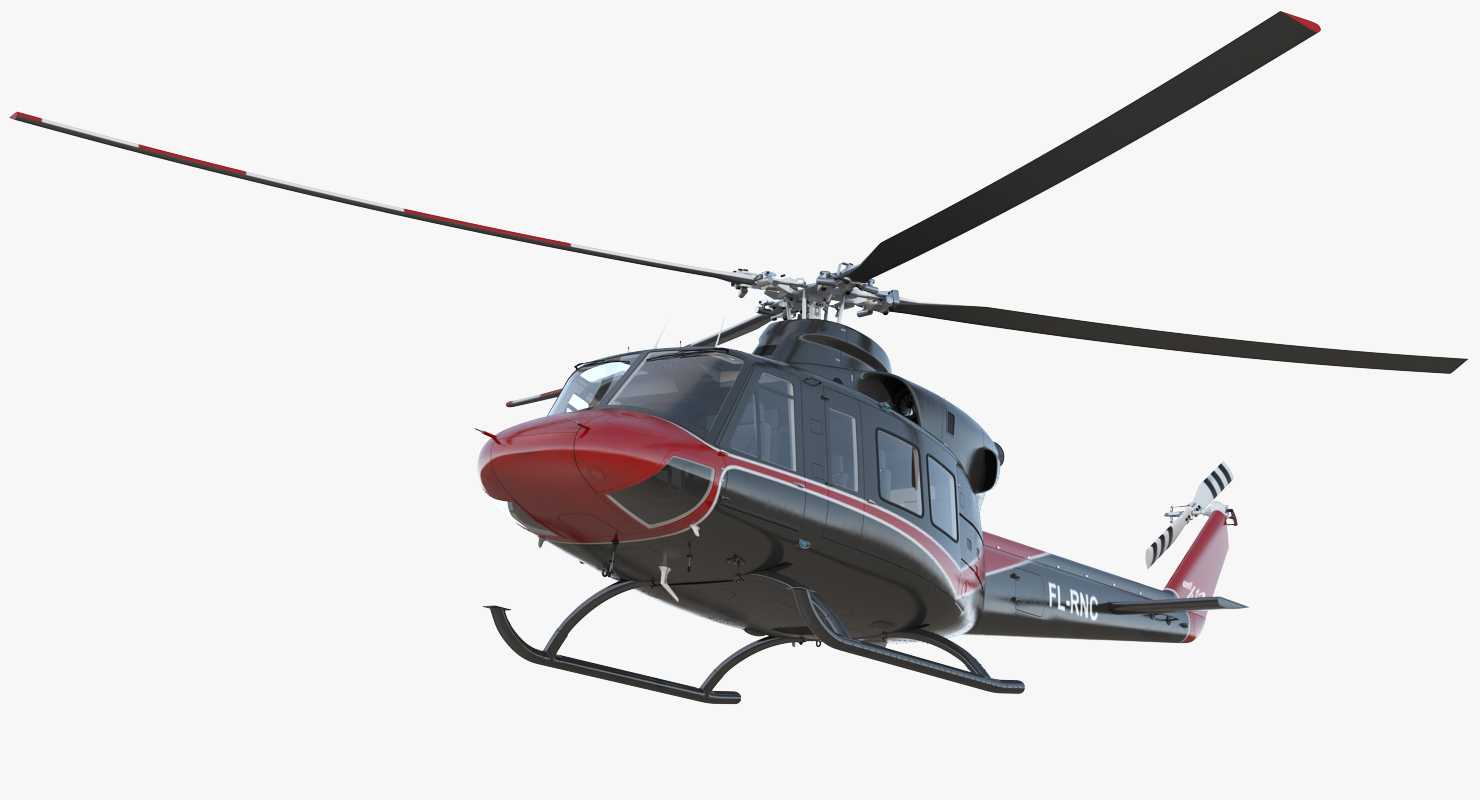 Offshore Helicopter Bell 412EP Rigged 3D