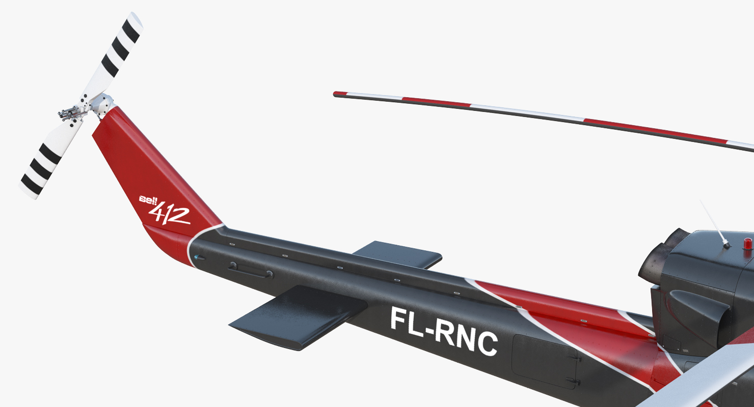 Offshore Helicopter Bell 412EP Rigged 3D