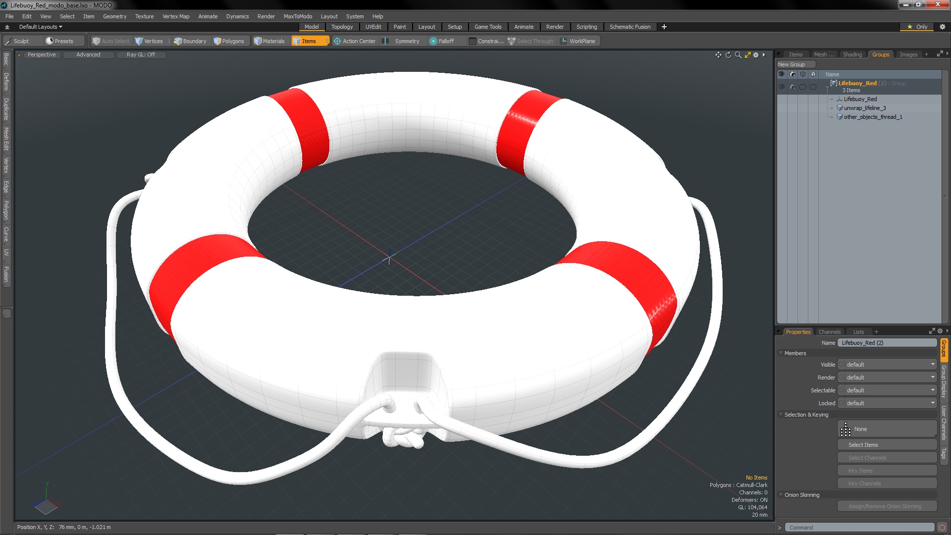 Lifebuoy Red 3D