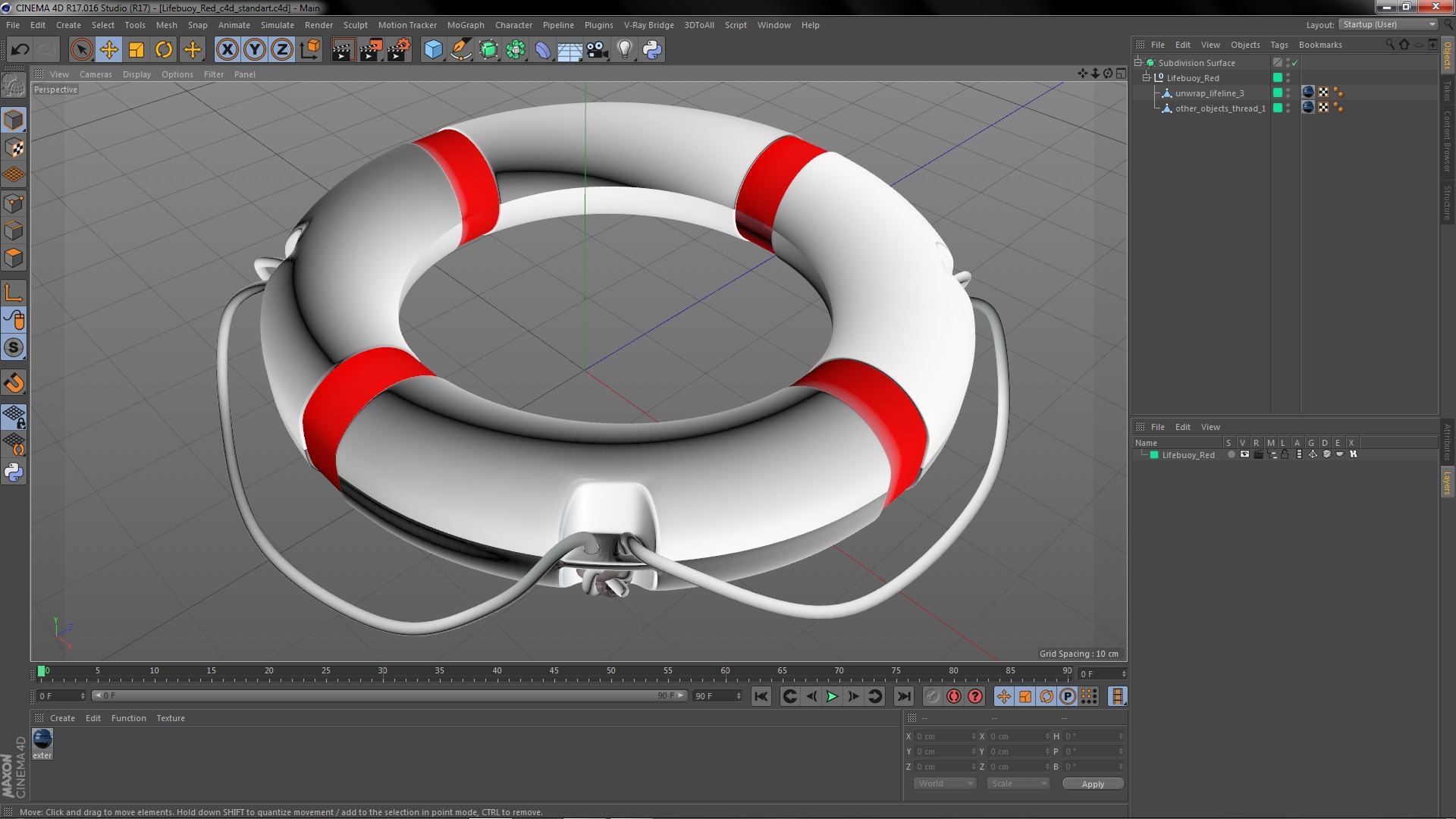 Lifebuoy Red 3D
