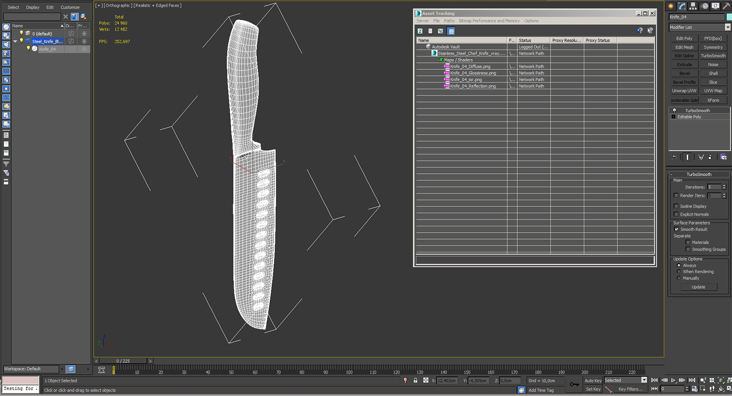 3D Stainless Steel Chef Knife