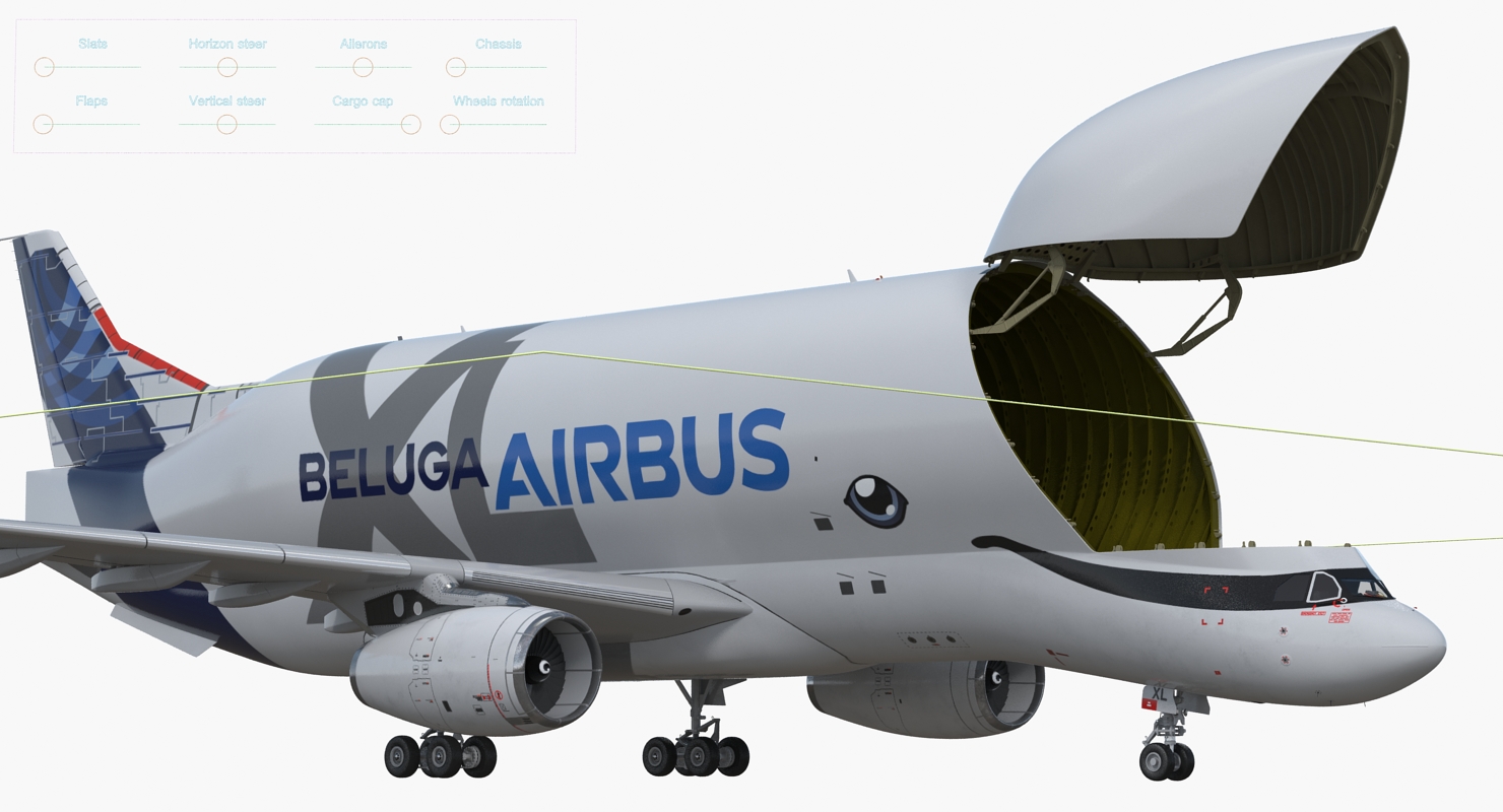 3D Airbus Beluga XL A330 743L Rigged model