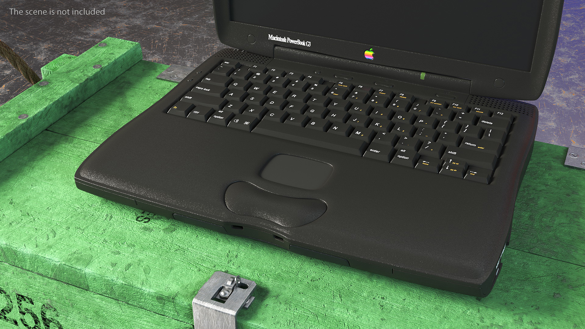 3D Vintage Apple PowerBook G3 Laptop model
