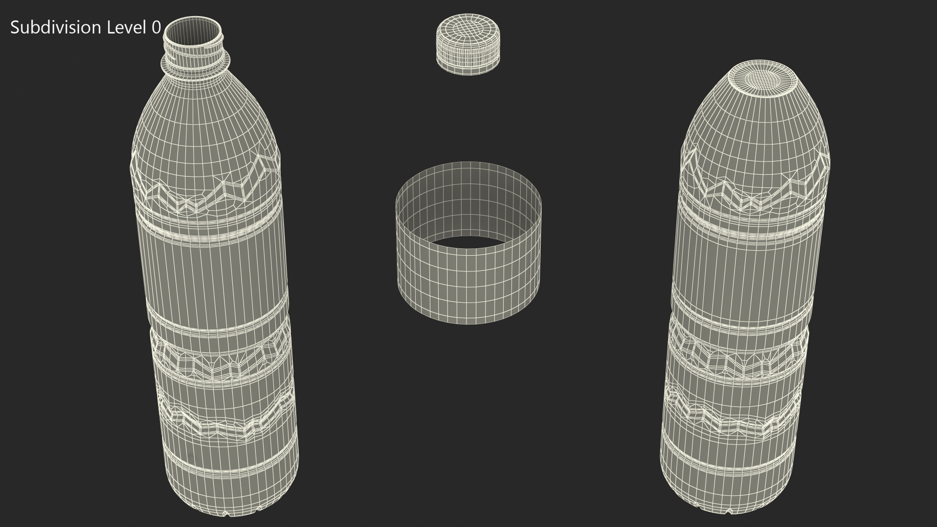 Evian Natural Mineral Water Plastic Bottle 3D