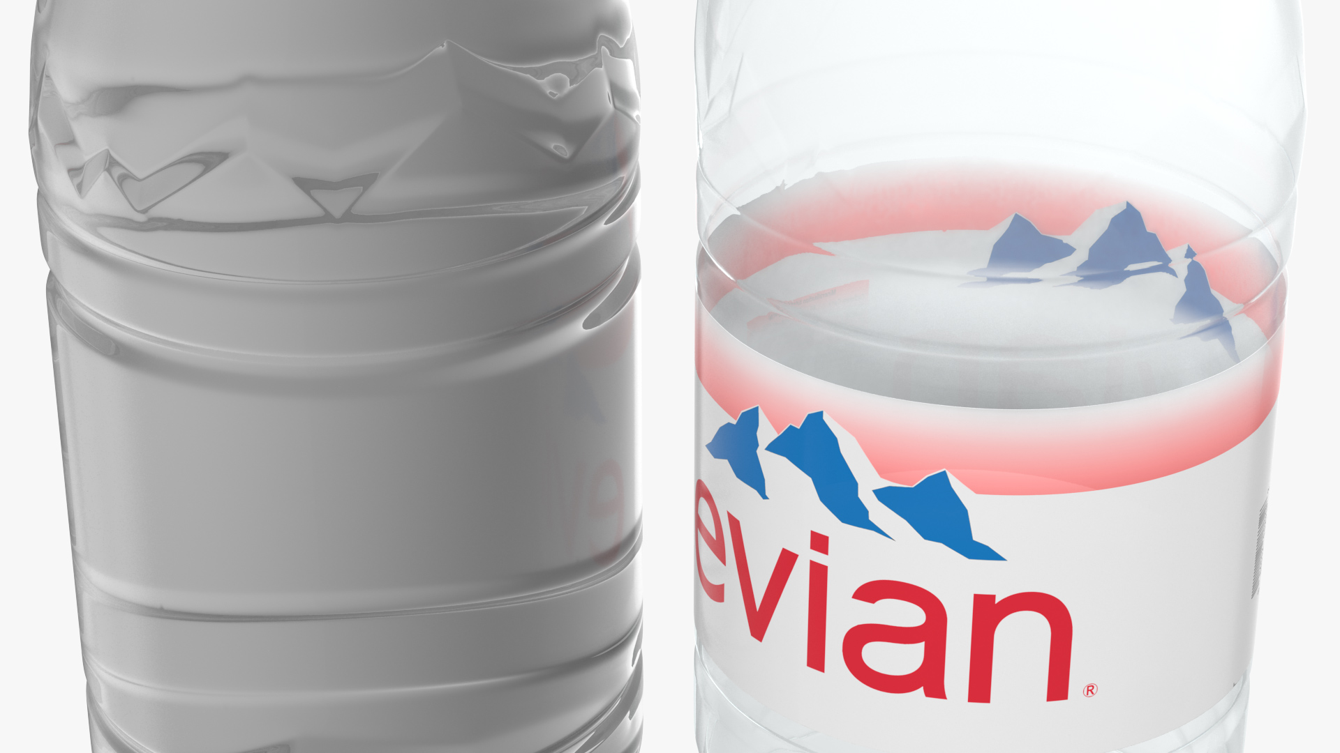 Evian Natural Mineral Water Plastic Bottle 3D