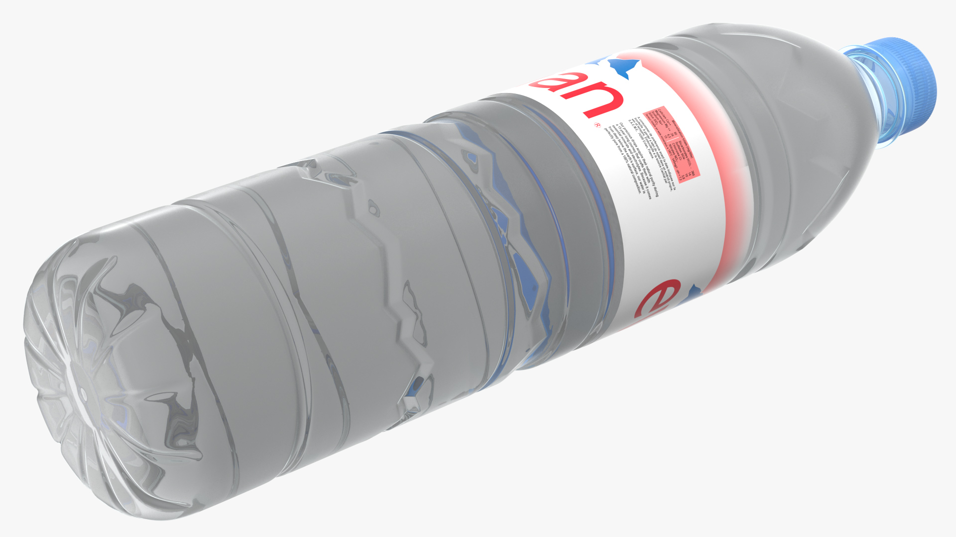 Evian Natural Mineral Water Plastic Bottle 3D